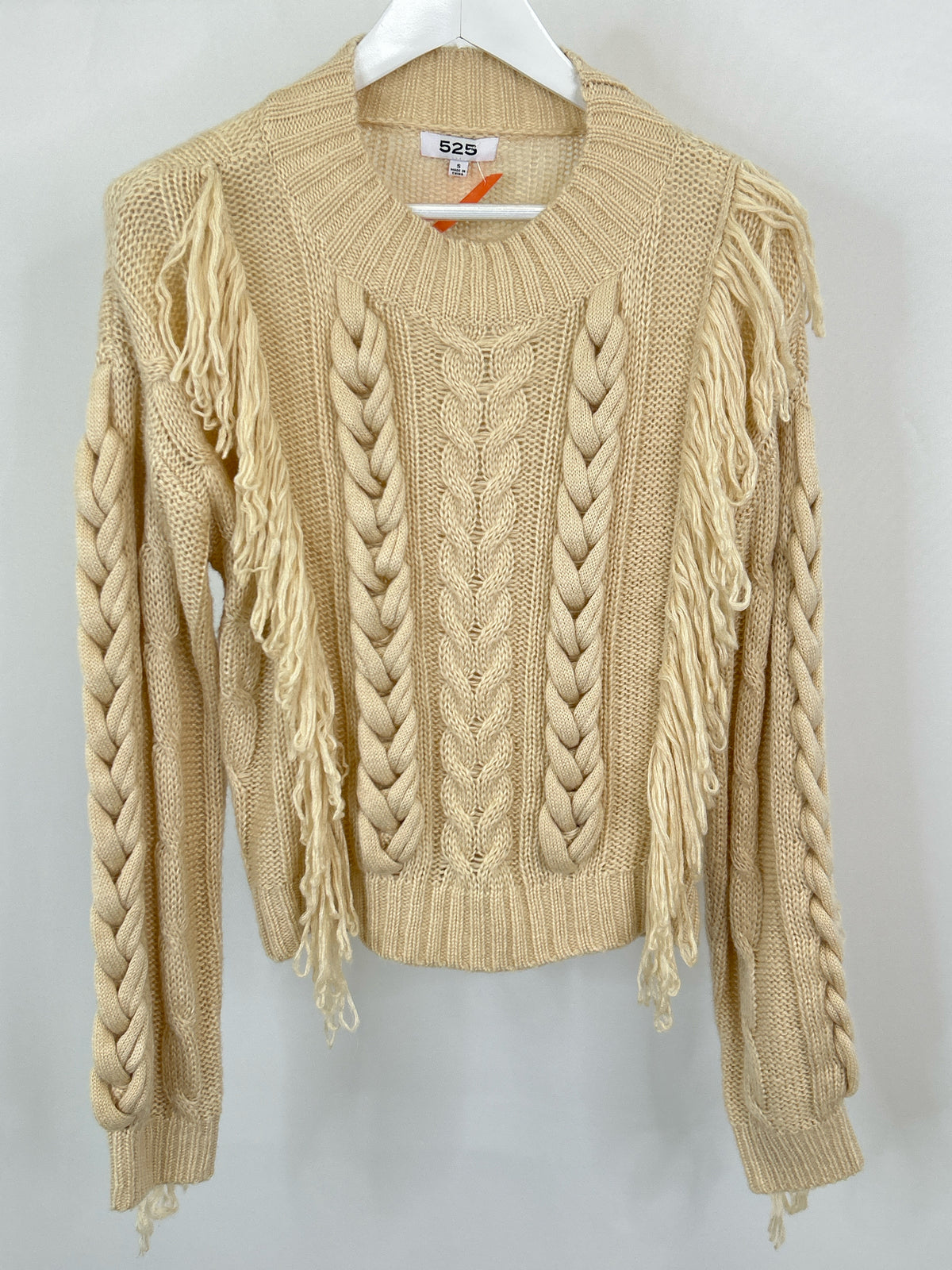525 Size S Cream Women Sweater