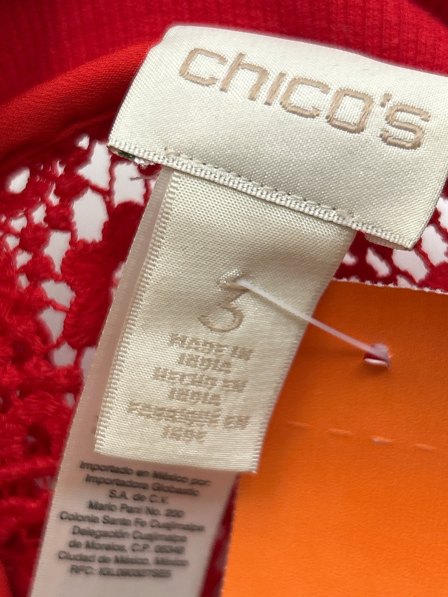 CHICO'S Size 16 Red Women Jacket