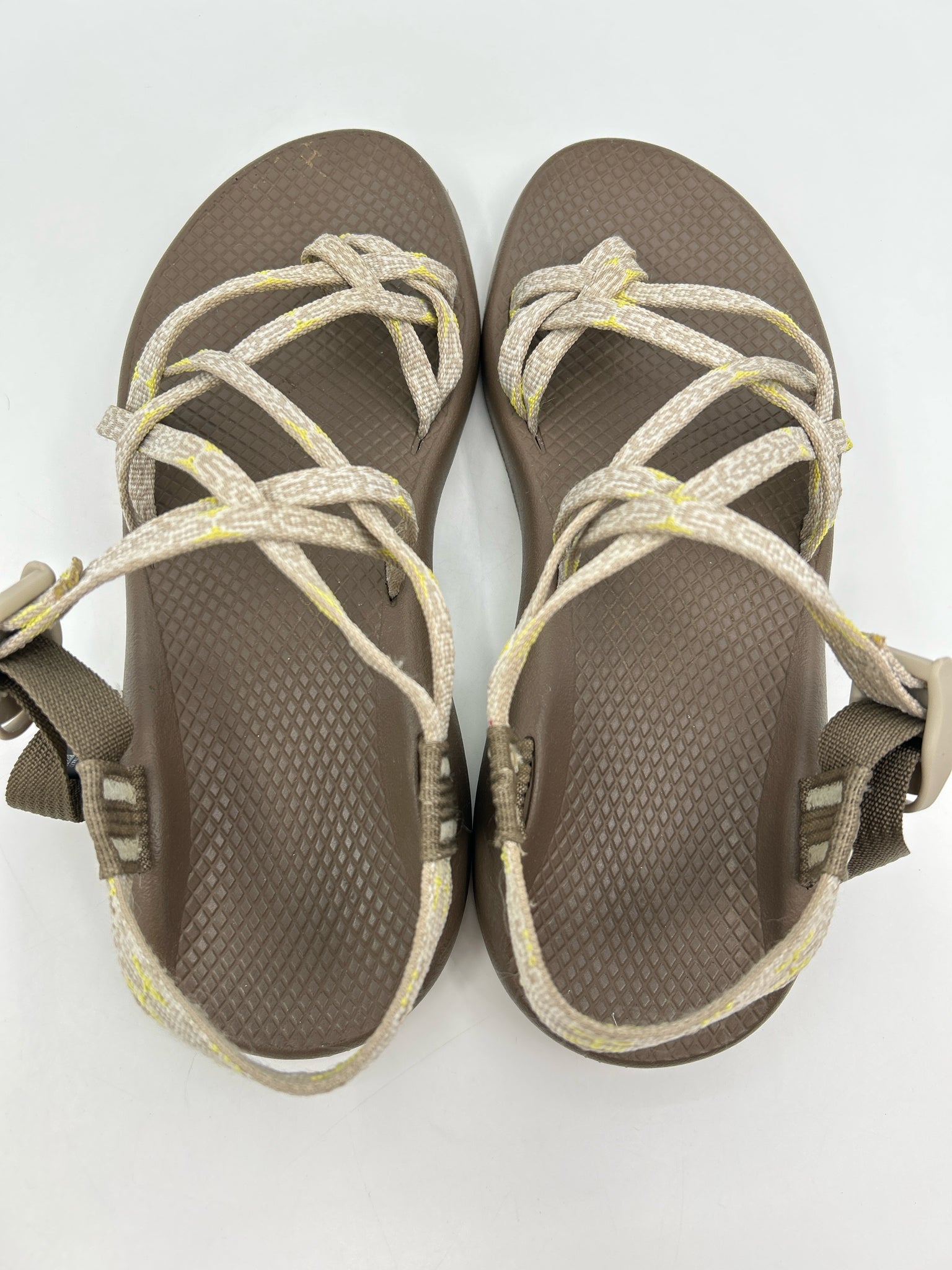 CHACO Size 9 Brown & Yellow Women Sandal