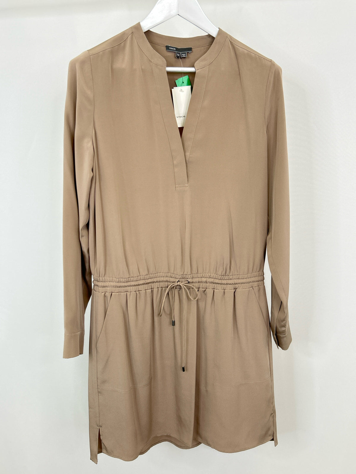VINCE. Size 12 Beige Women Dress NWT