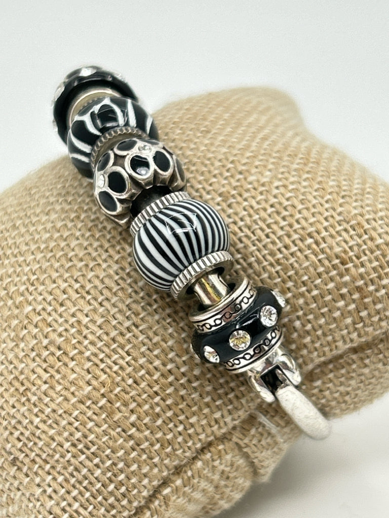 BRIGHTON Silver and Black Women's Bracelet