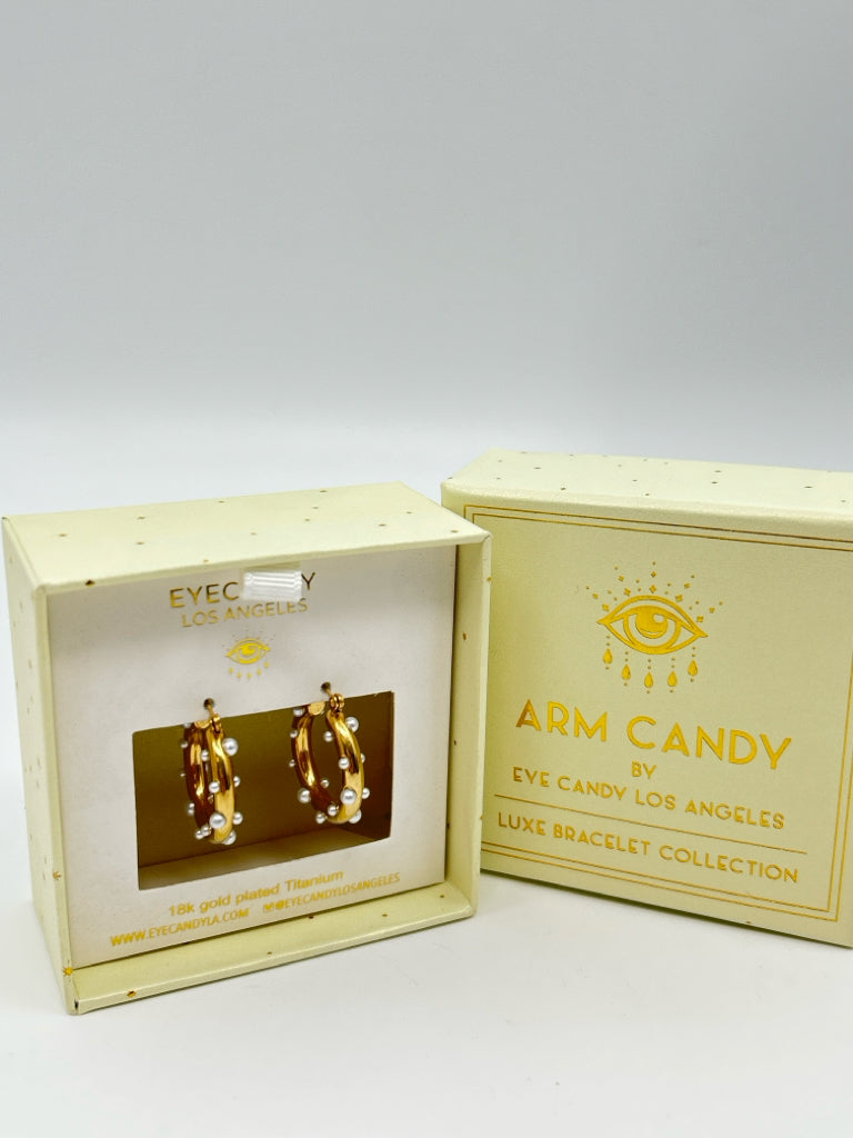 EYE CANDY Women NIB Gold Earrings