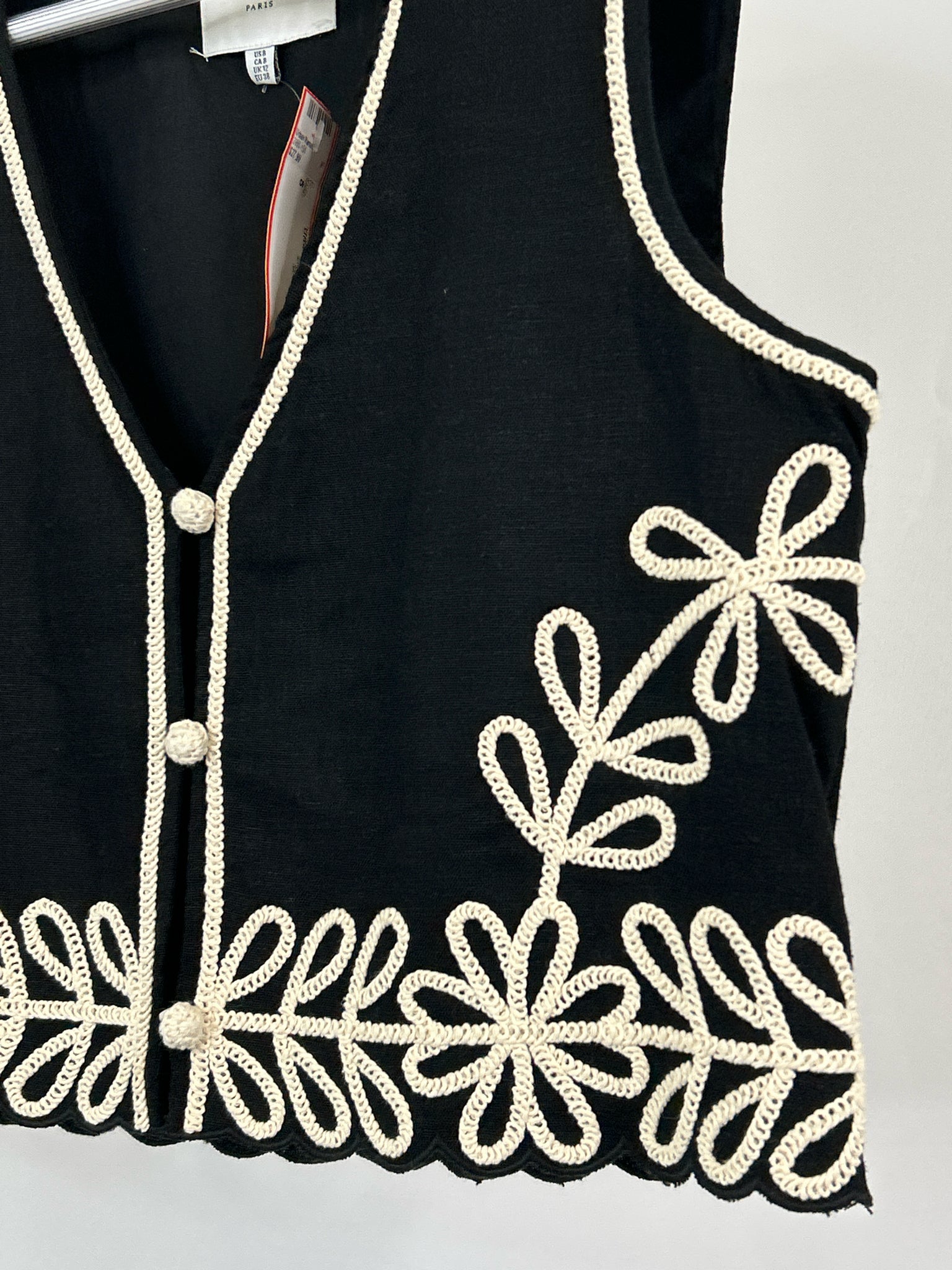 MAISON D'AMELIE Size 8 Black Women Vest