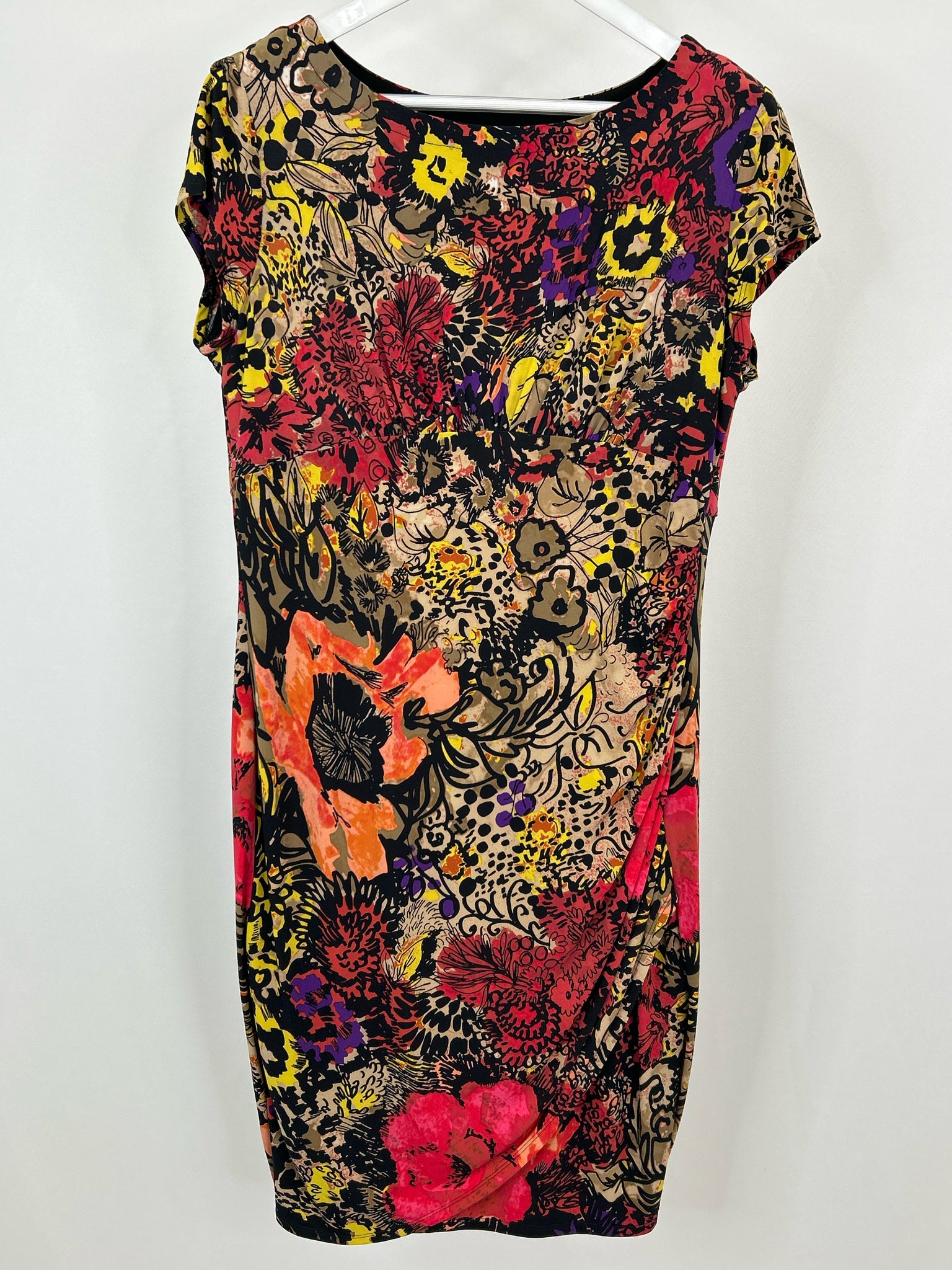 JONES NEW YORK Size 16 Red Print Women Dress