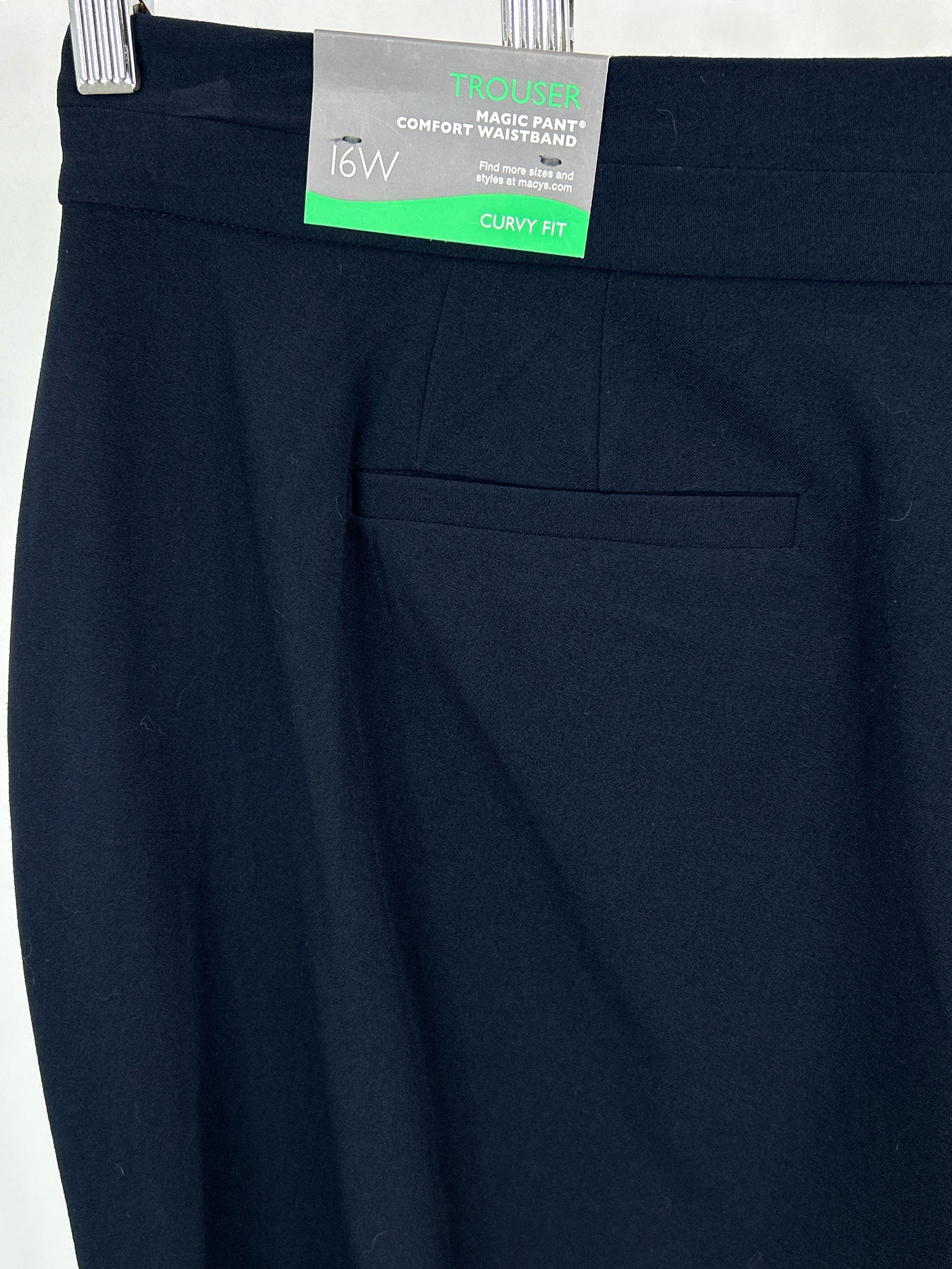 JM COLLECTION Size 16W Navy Women Pants