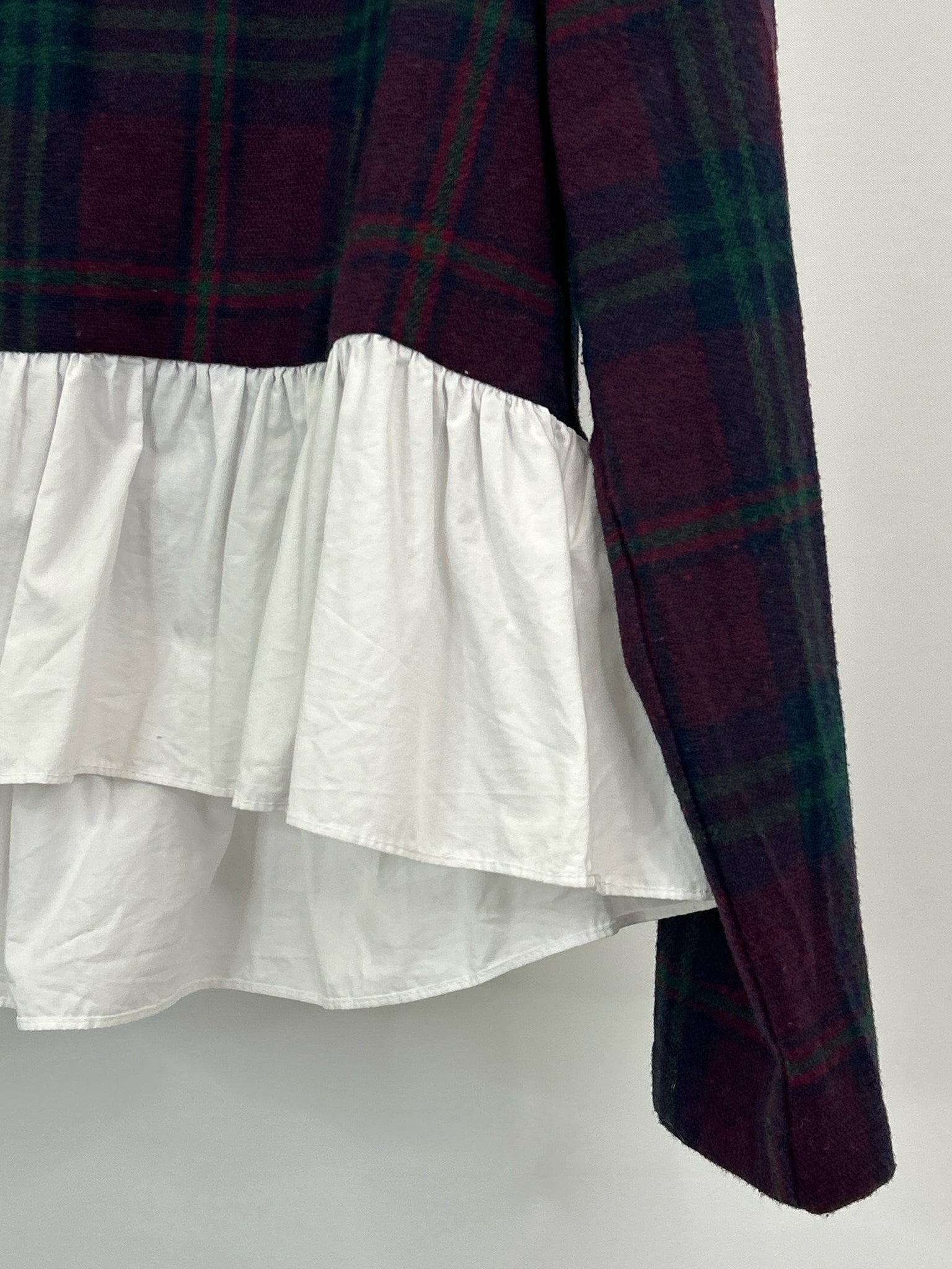 English Factory Size M Purple Plaid Women Top