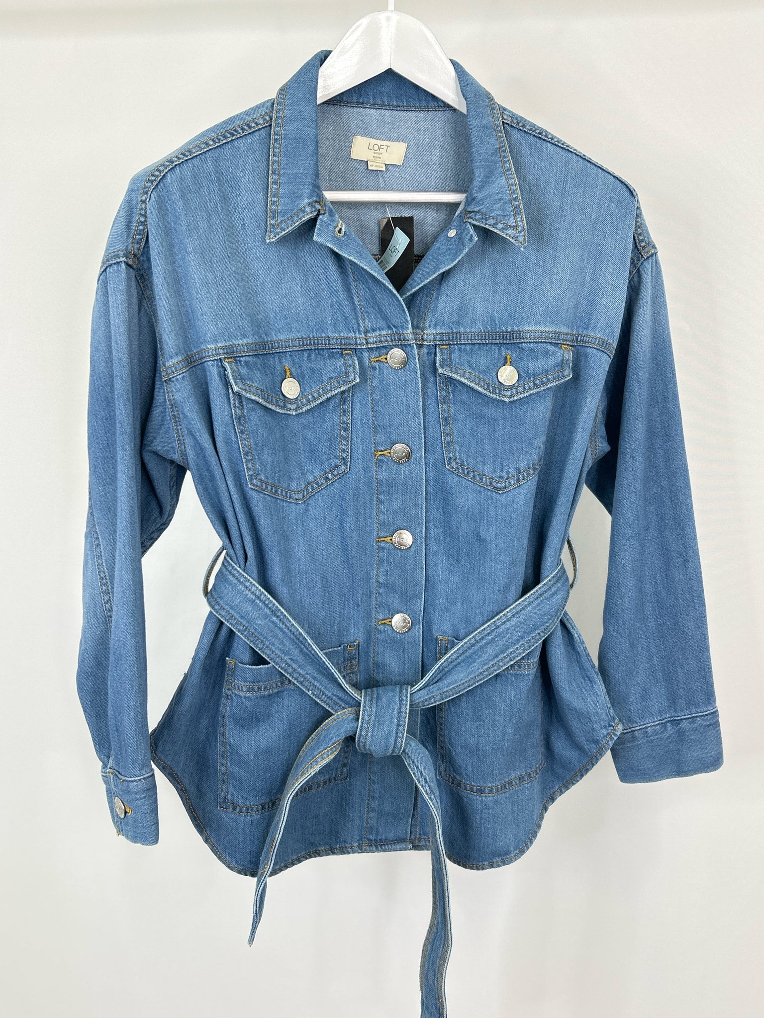 LOFT Size MP BLUE DENIM Women Jacket