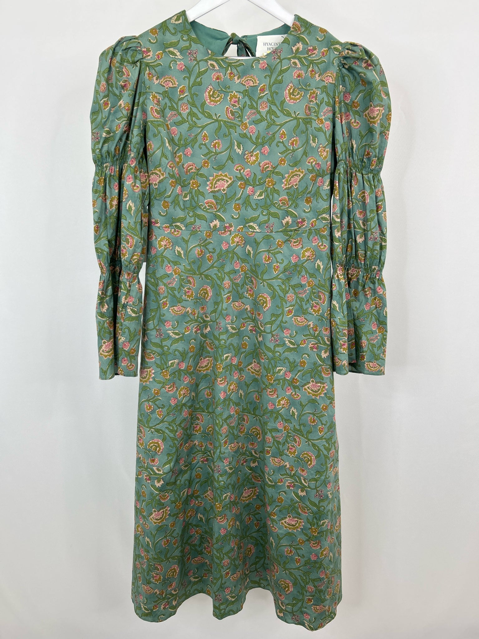 Hyacinth House Size M Green Floral Women Dress