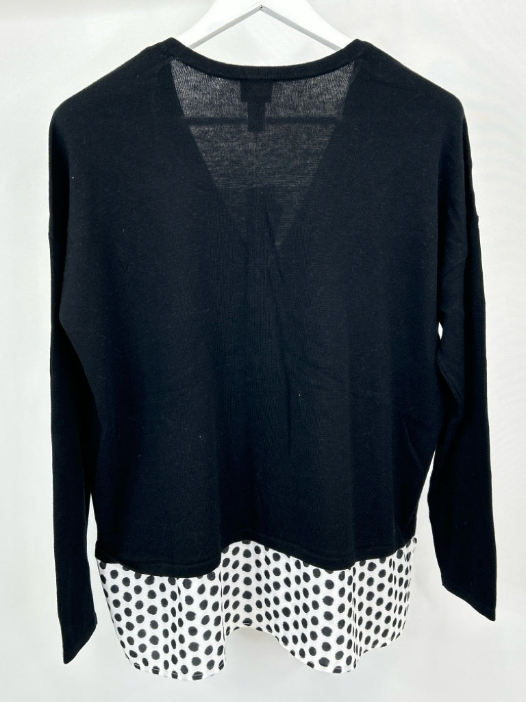 CHICO'S Women Size XL Black and White Cardigan