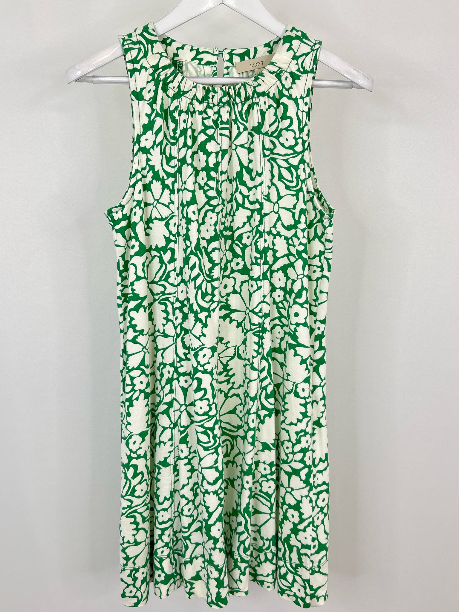 LOFT Size M Green Print Women Dress