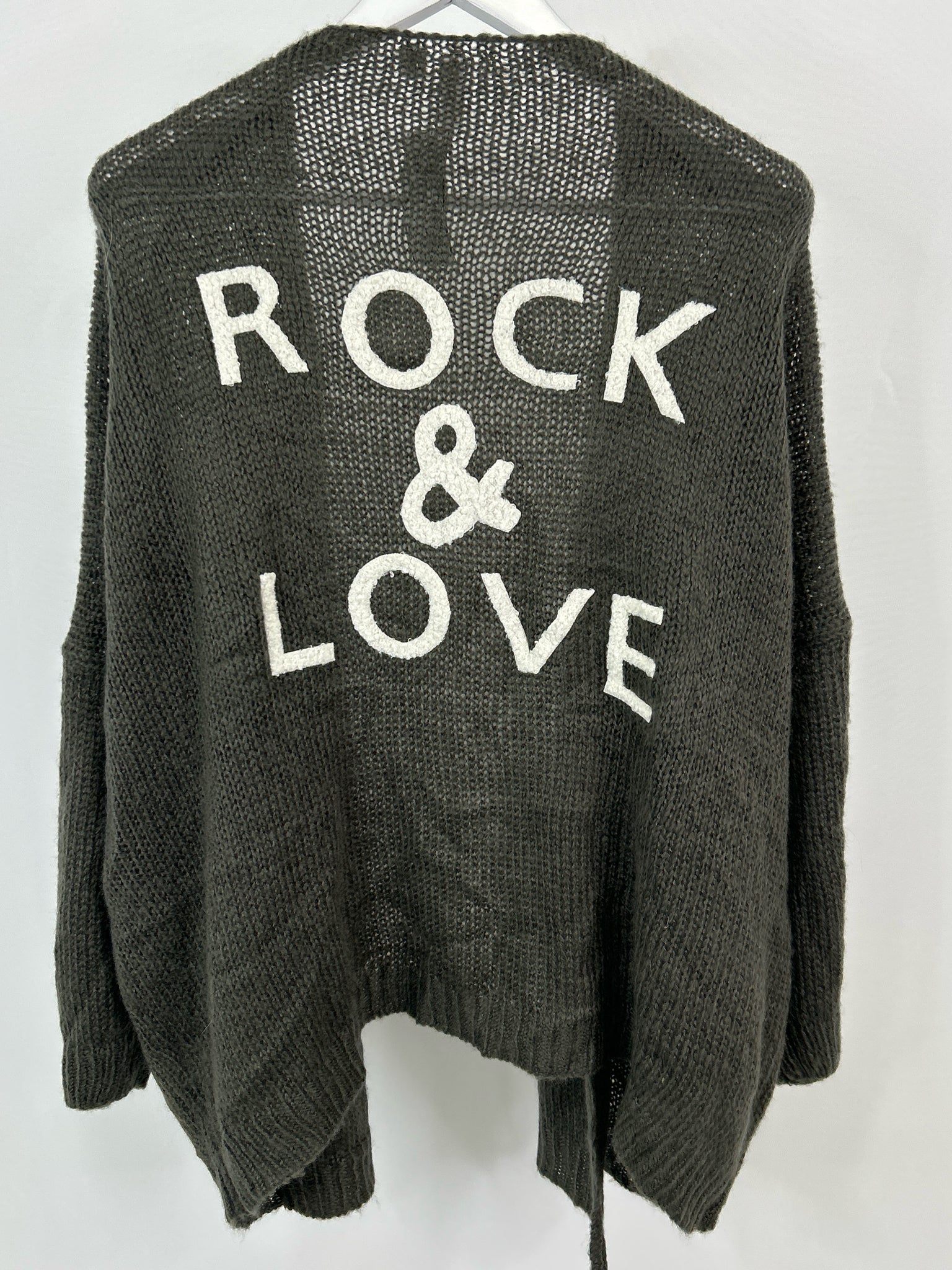 ELAN Size One Size Grey Women Cardigan