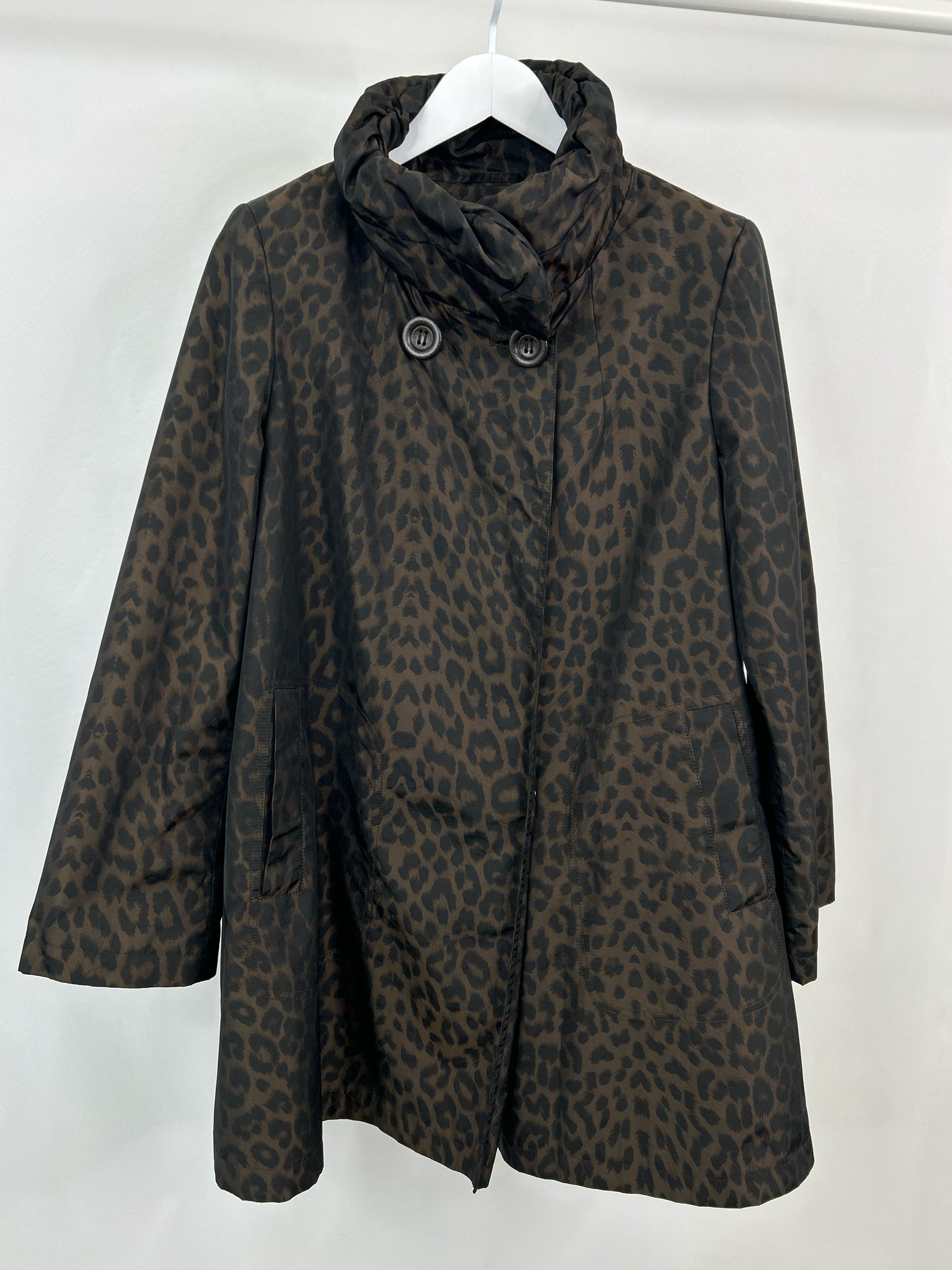 GALLERY Size L Brown and Black Women Coat
