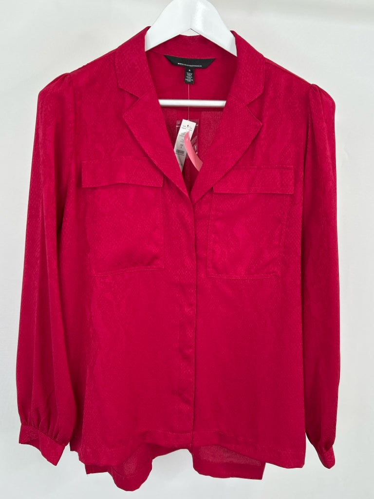 White House Black Market Size S Fuchsia Women's Blouse