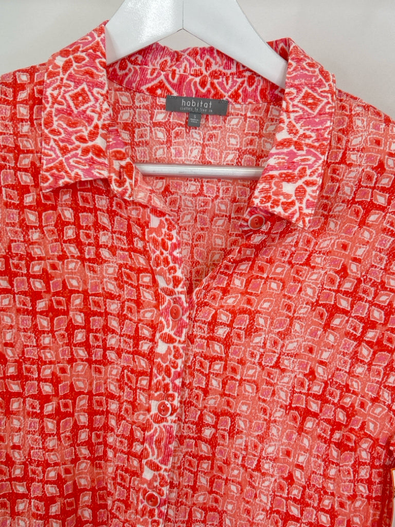 HABITAT Size S Coral Print Dress
