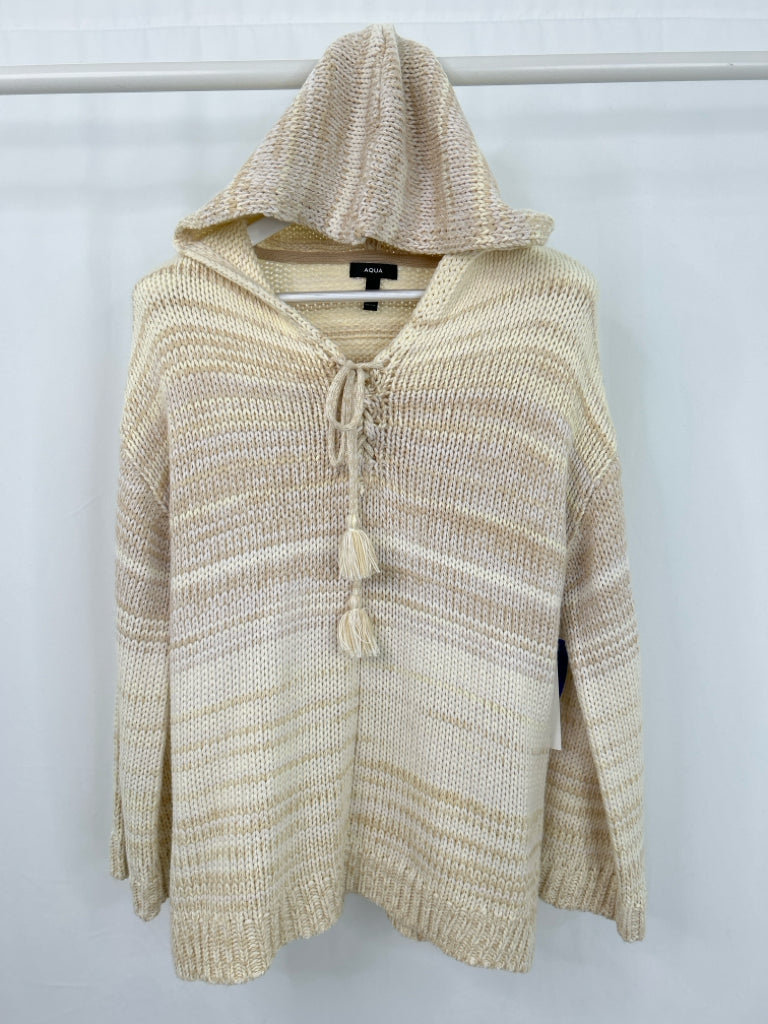 AQUA NWT Women Size S Cream Hoodie