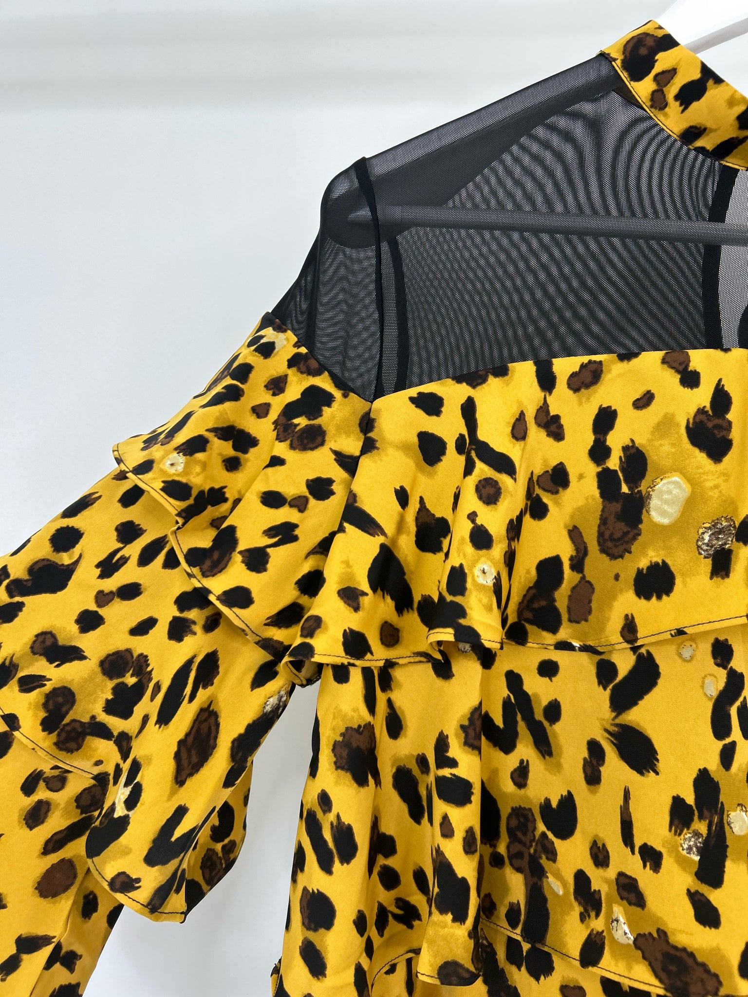 P LUCA Size M YELLOW AND BLACK Women Top