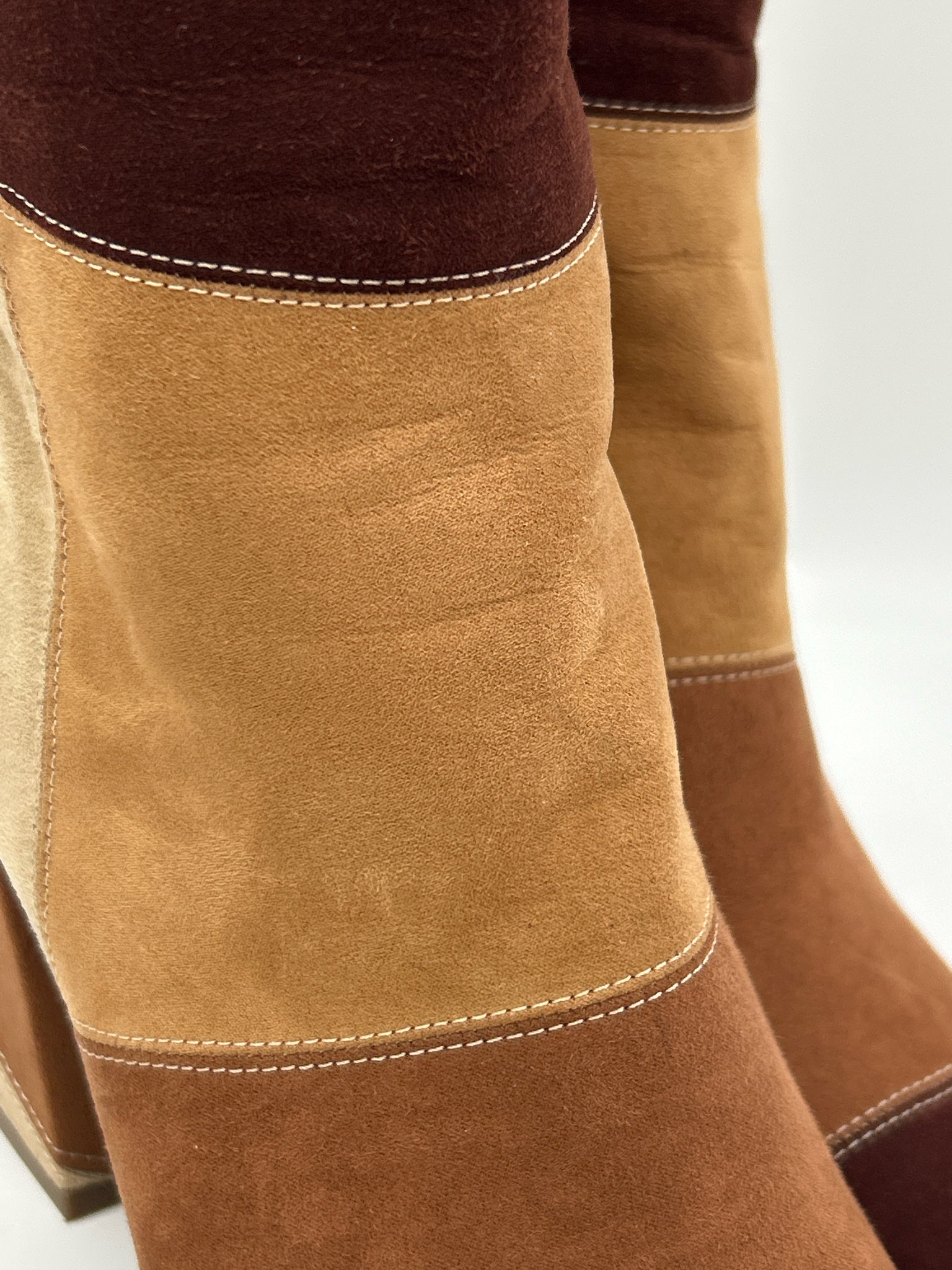 MADDEN GIRL Size 10M BROWN AND BEIGE Women Booties