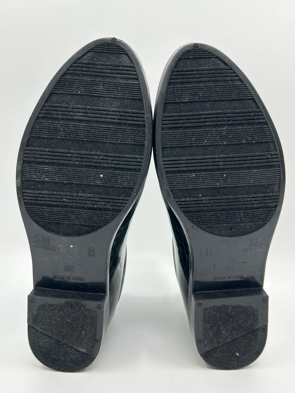 INC Size 8M Black & Grey Women Rainboots