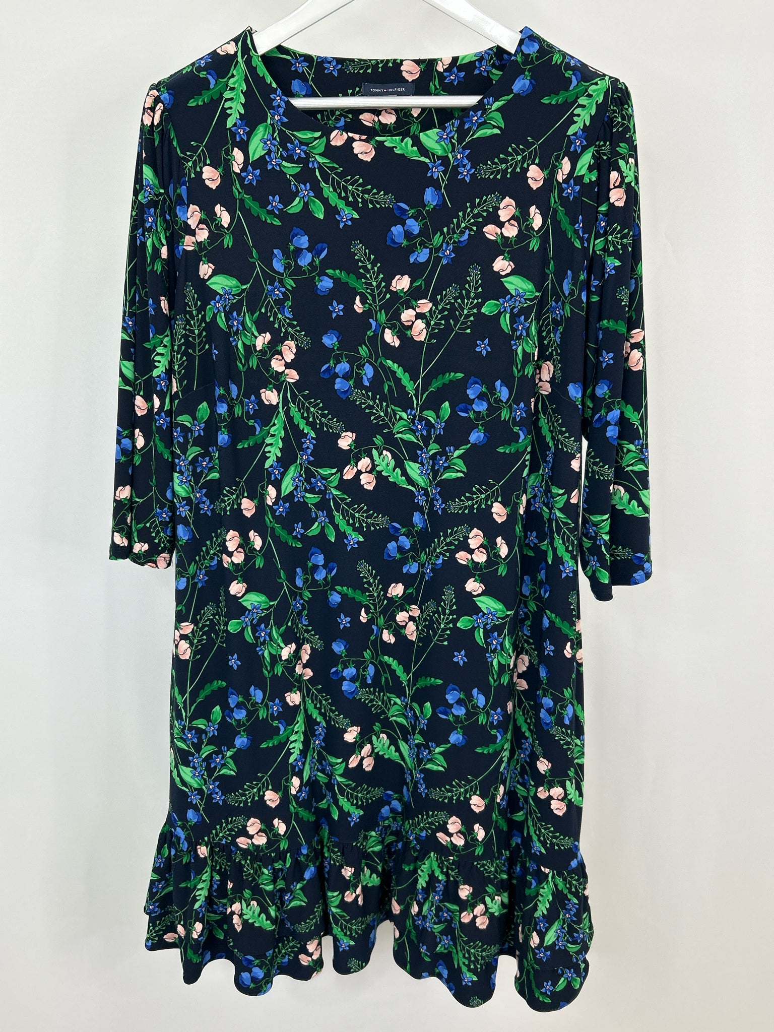 TOMMY HILFIGER Size 18W NAVY FLORAL Women Dress