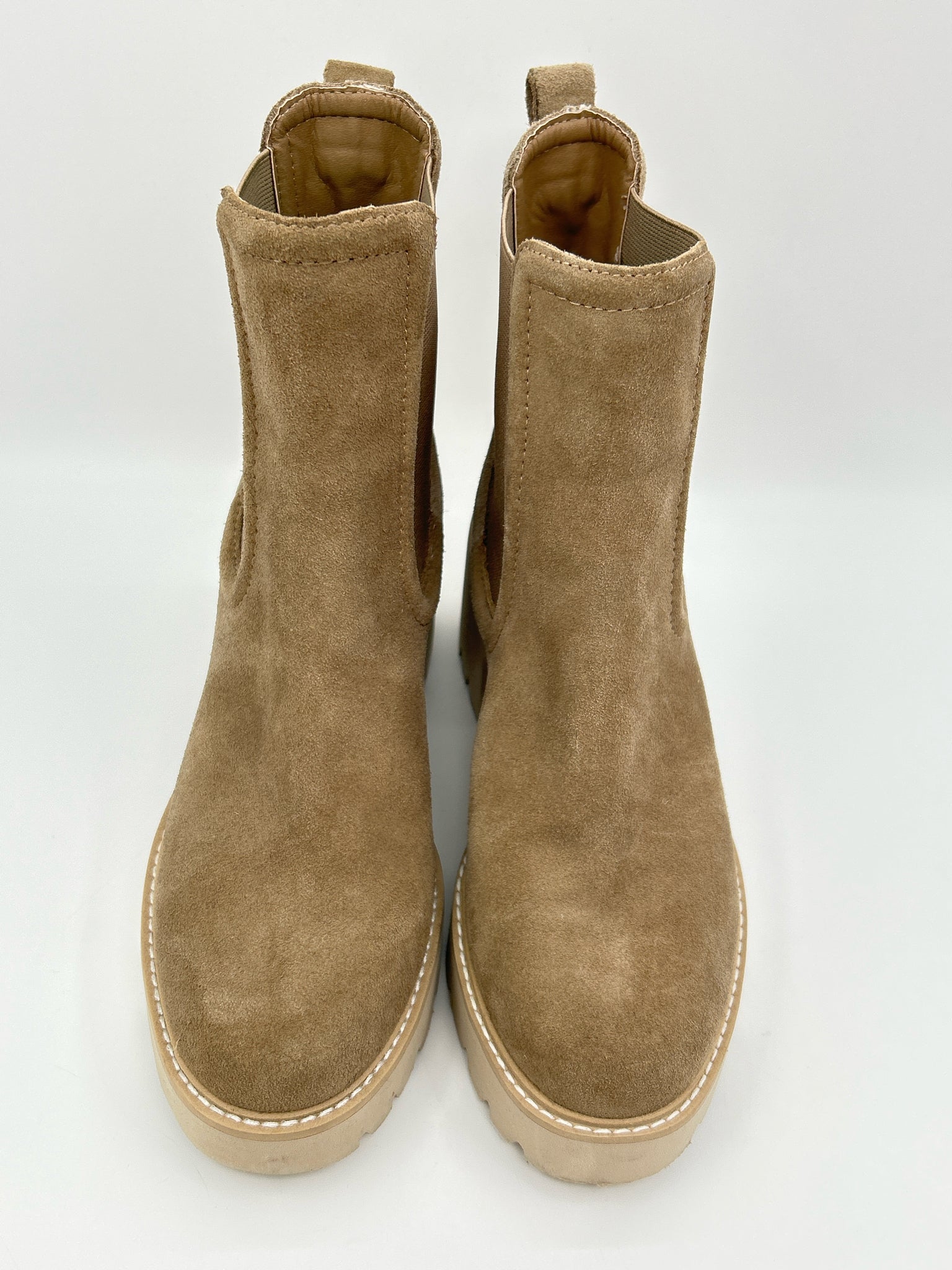 DOLCE VITA Size 7.5 Taupe Women Booties