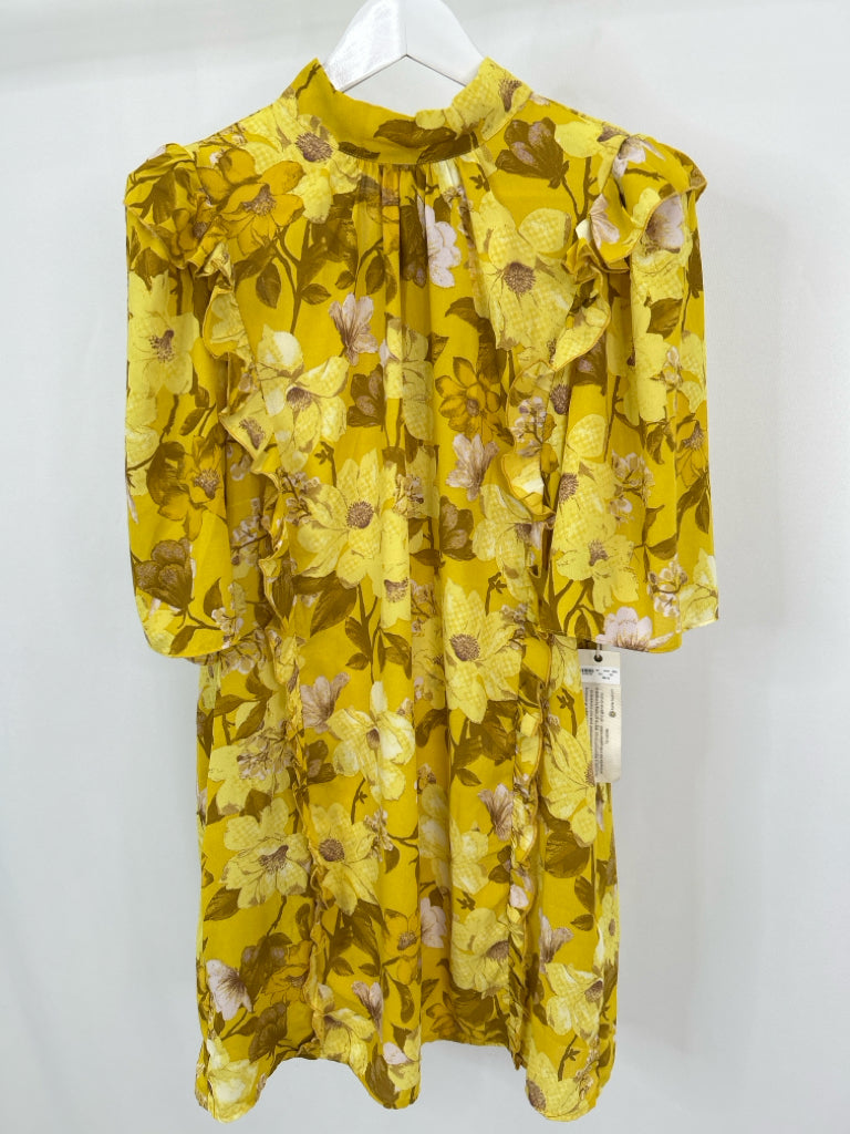 HAPPY NATURE Size M Yellow and brown Women's Dress