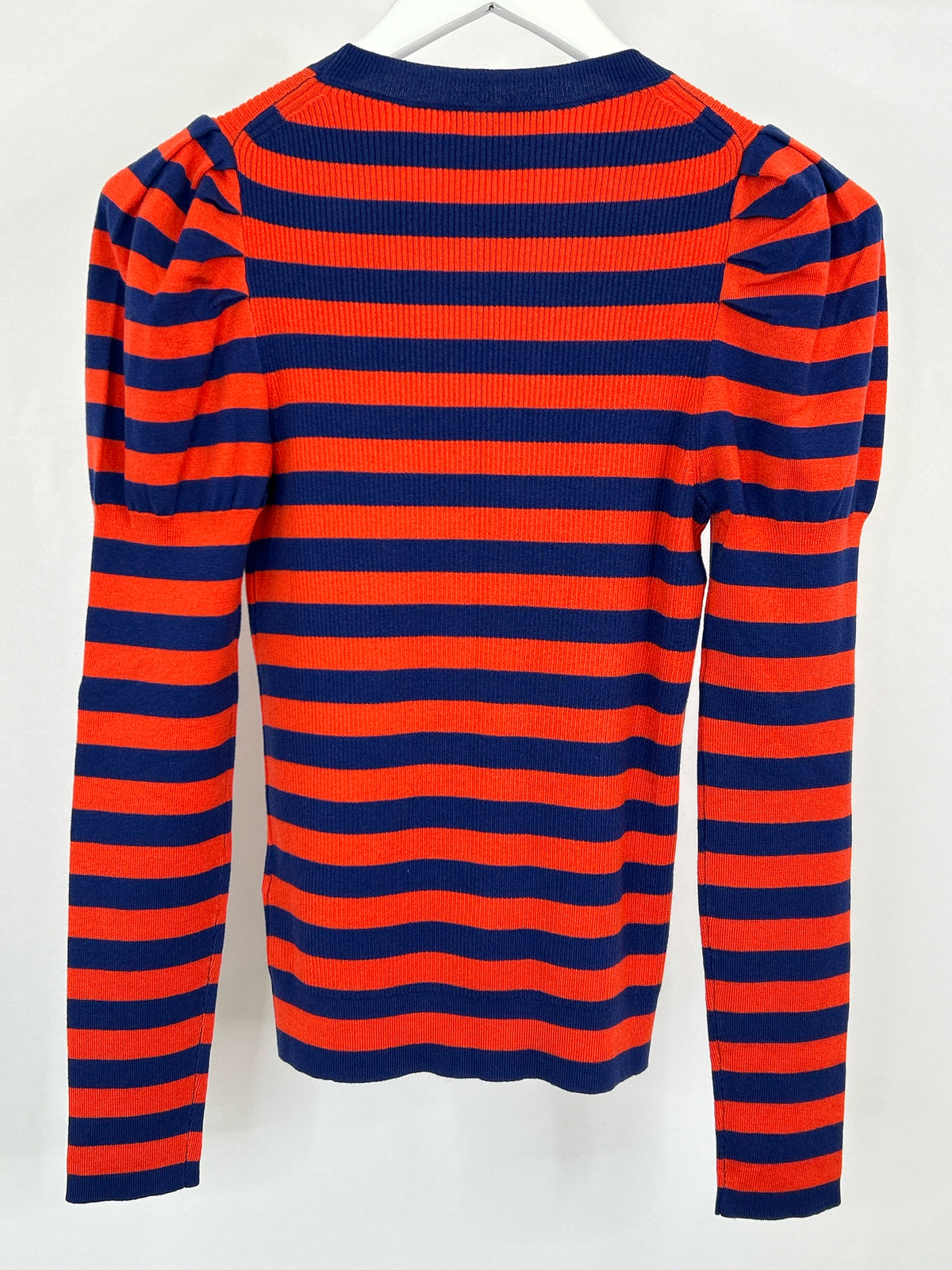 J.CREW NWT Size S Orange and Navy Women Sweater