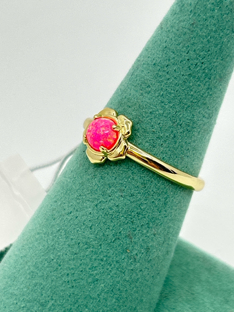 KENDRA SCOTT Women Size 9 GOLD AND PINK Ring