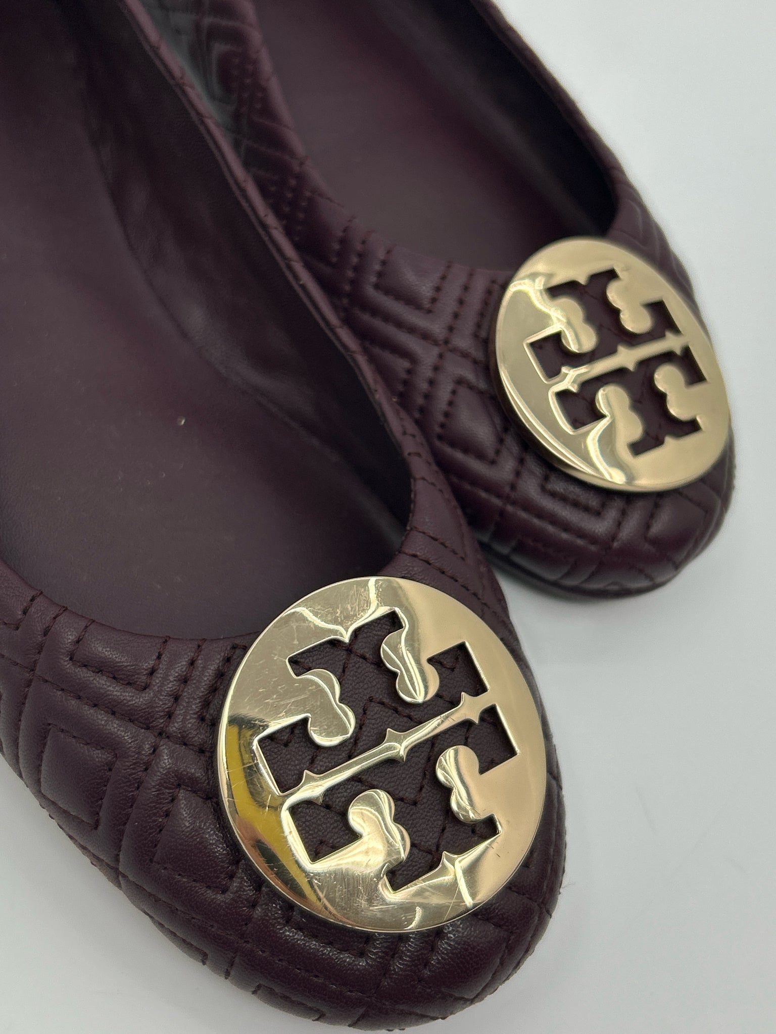 TORY BURCH Size 10M Merlot Women Flats