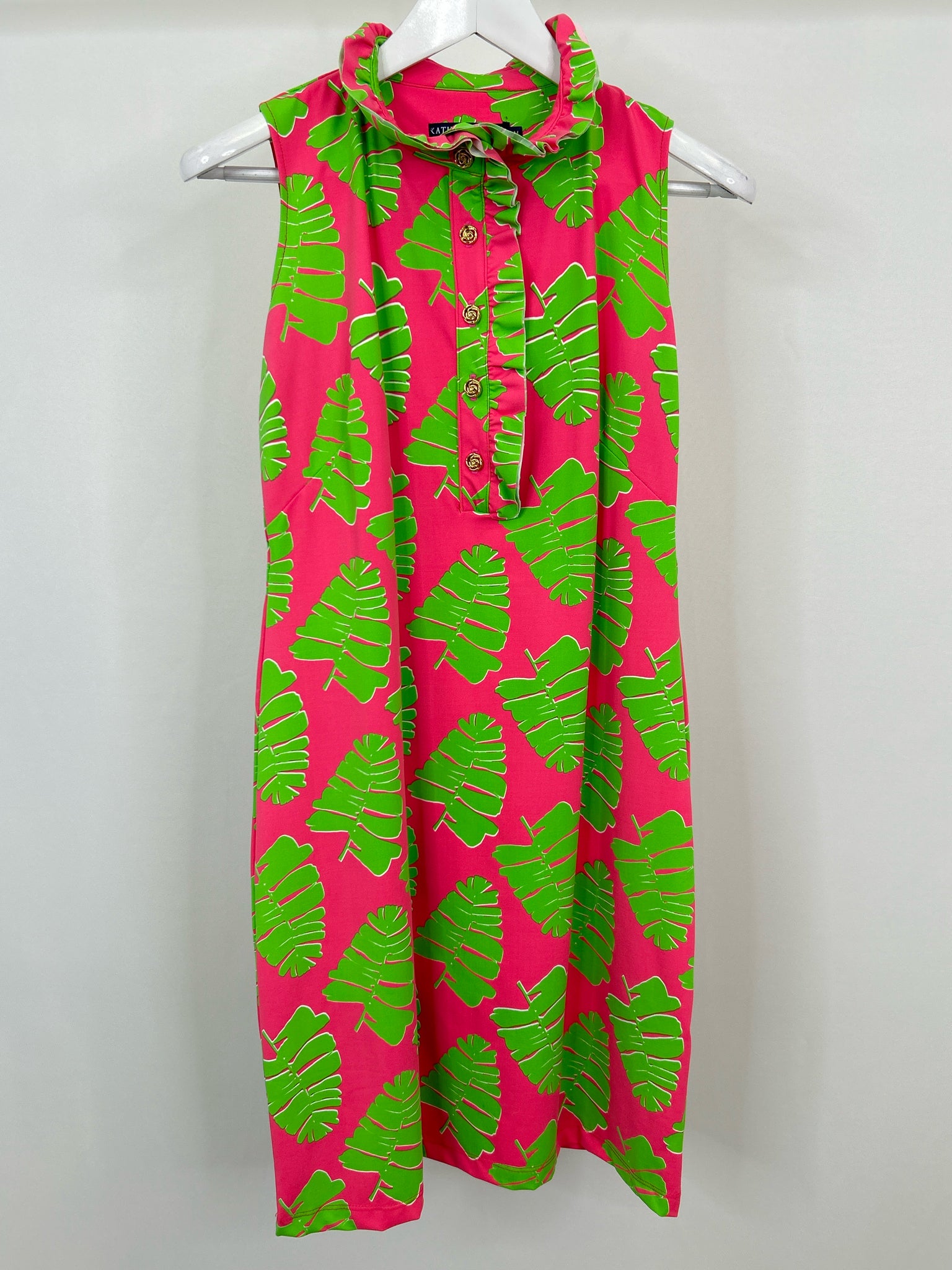 KATHERINE WAY Size M Pink and green Women Dress