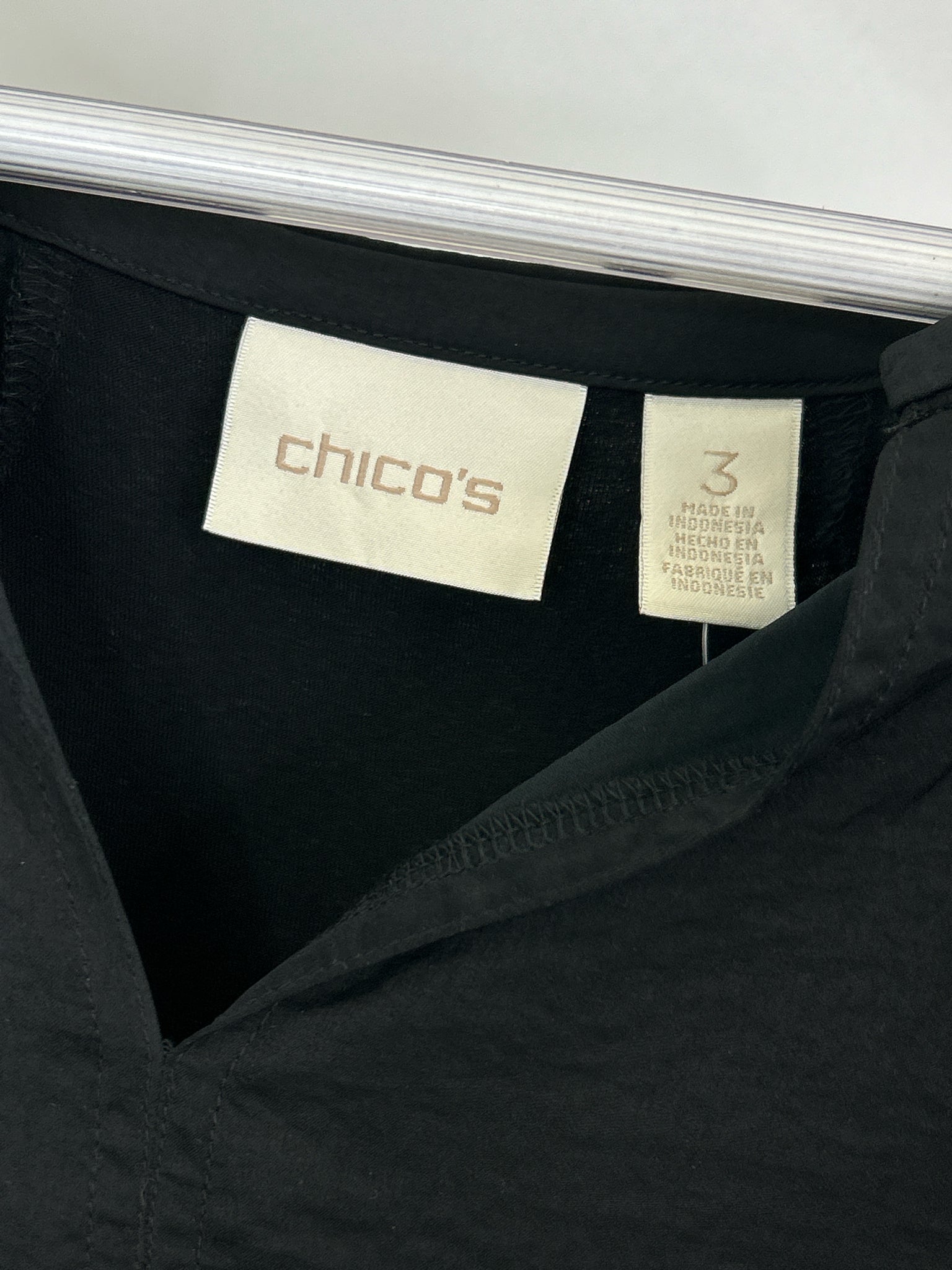 CHICO'S Size 16 Black Women Dress