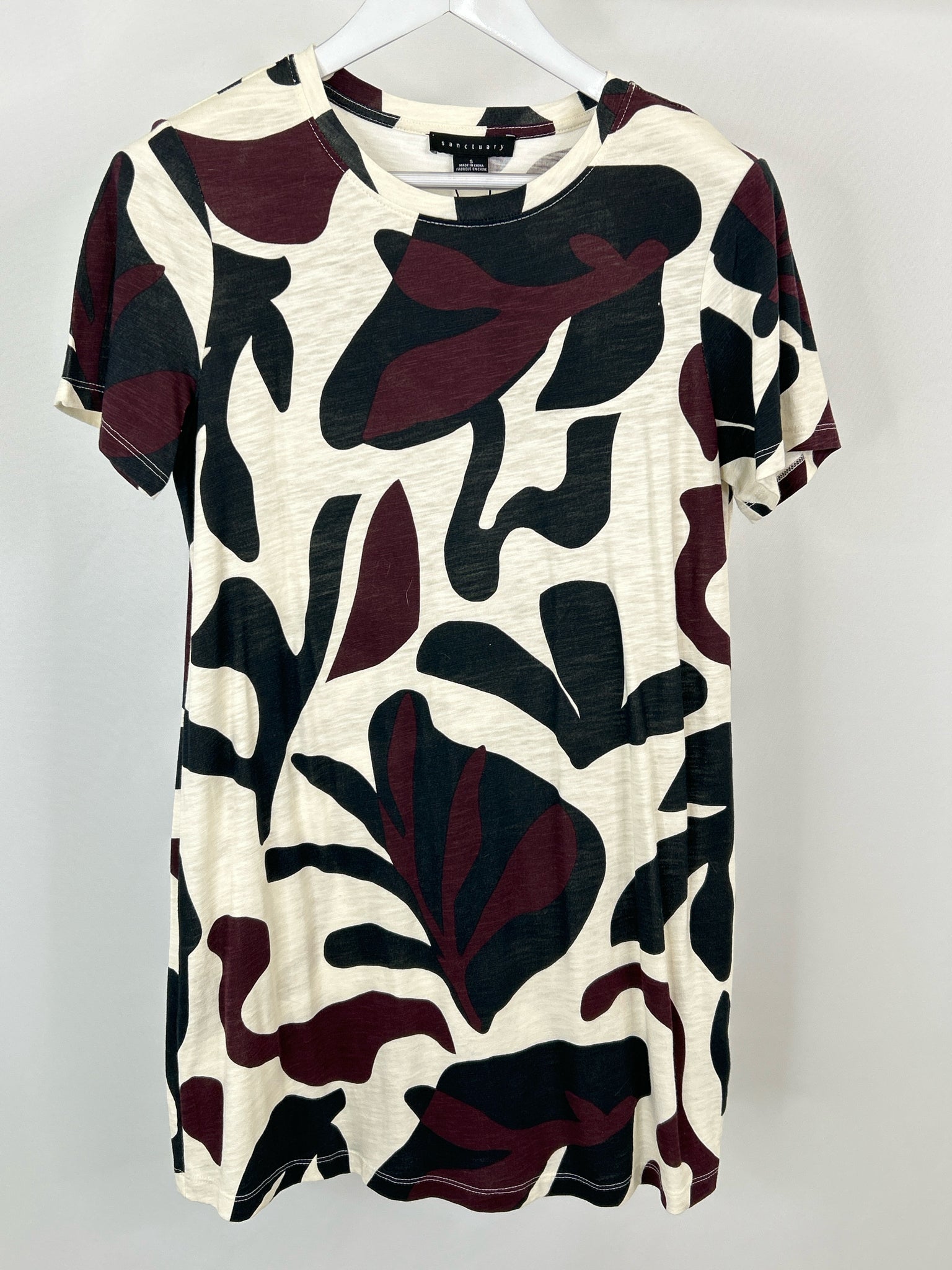 SANCTUARY Size S Black Print Women Dress