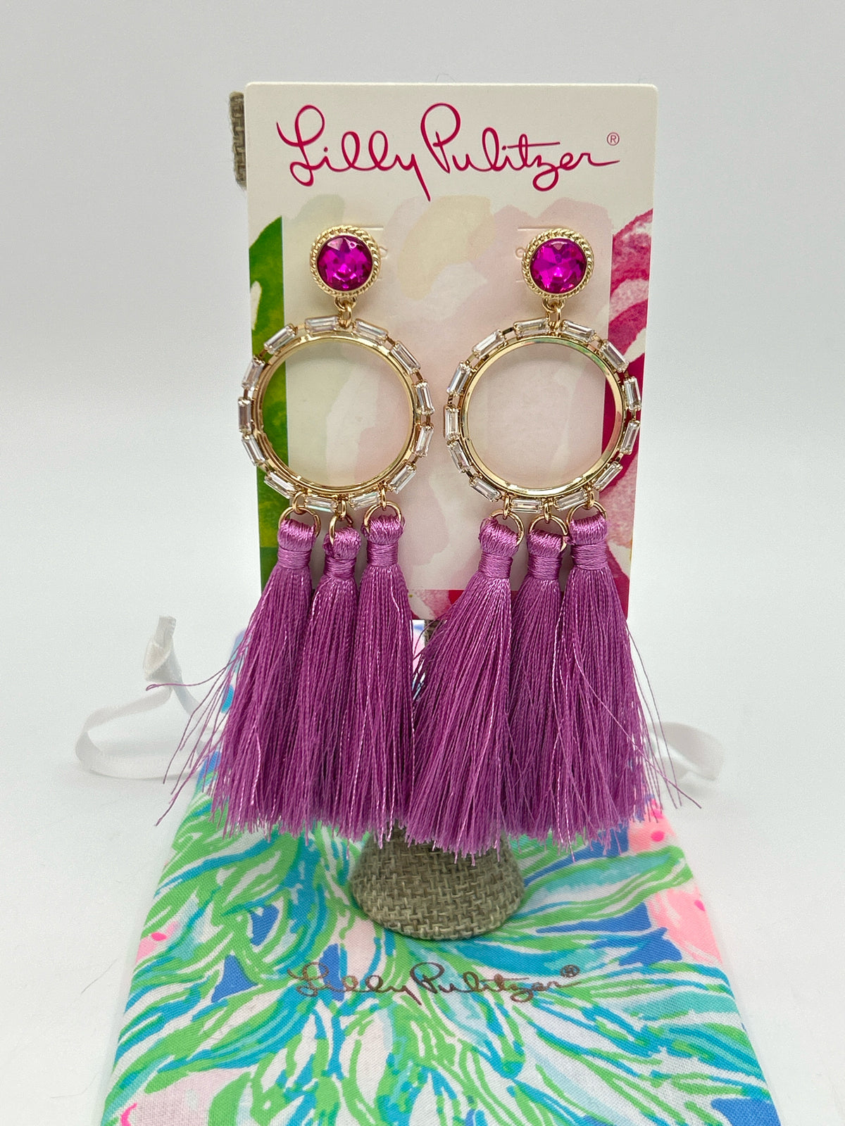 LILLY PULITZER NWT Gold and Purple Earrings