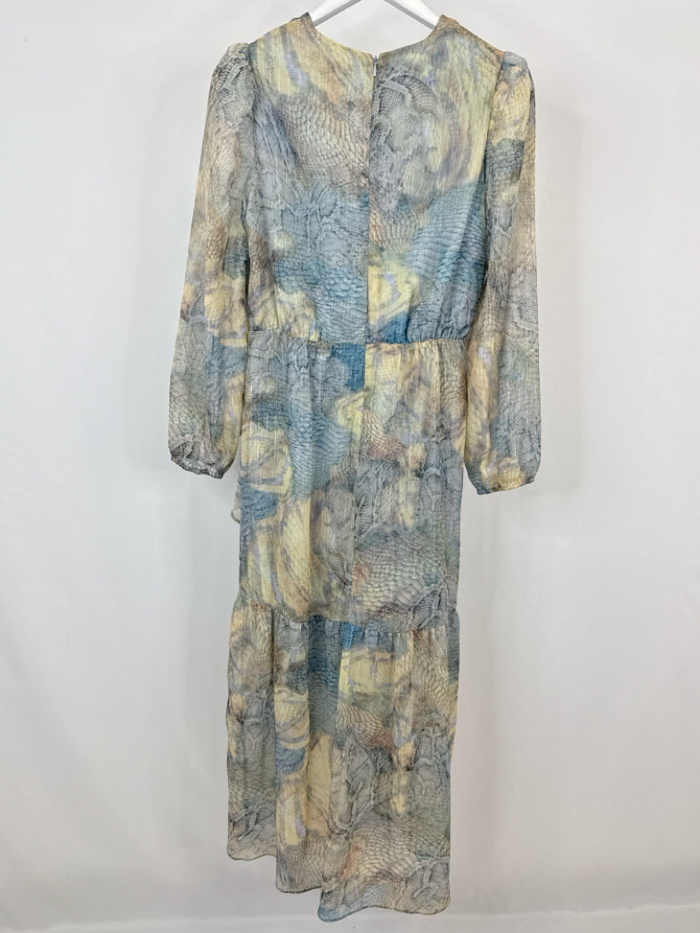 STEVE MADDEN Size 6 BLUE AND YELLOW Women Dress