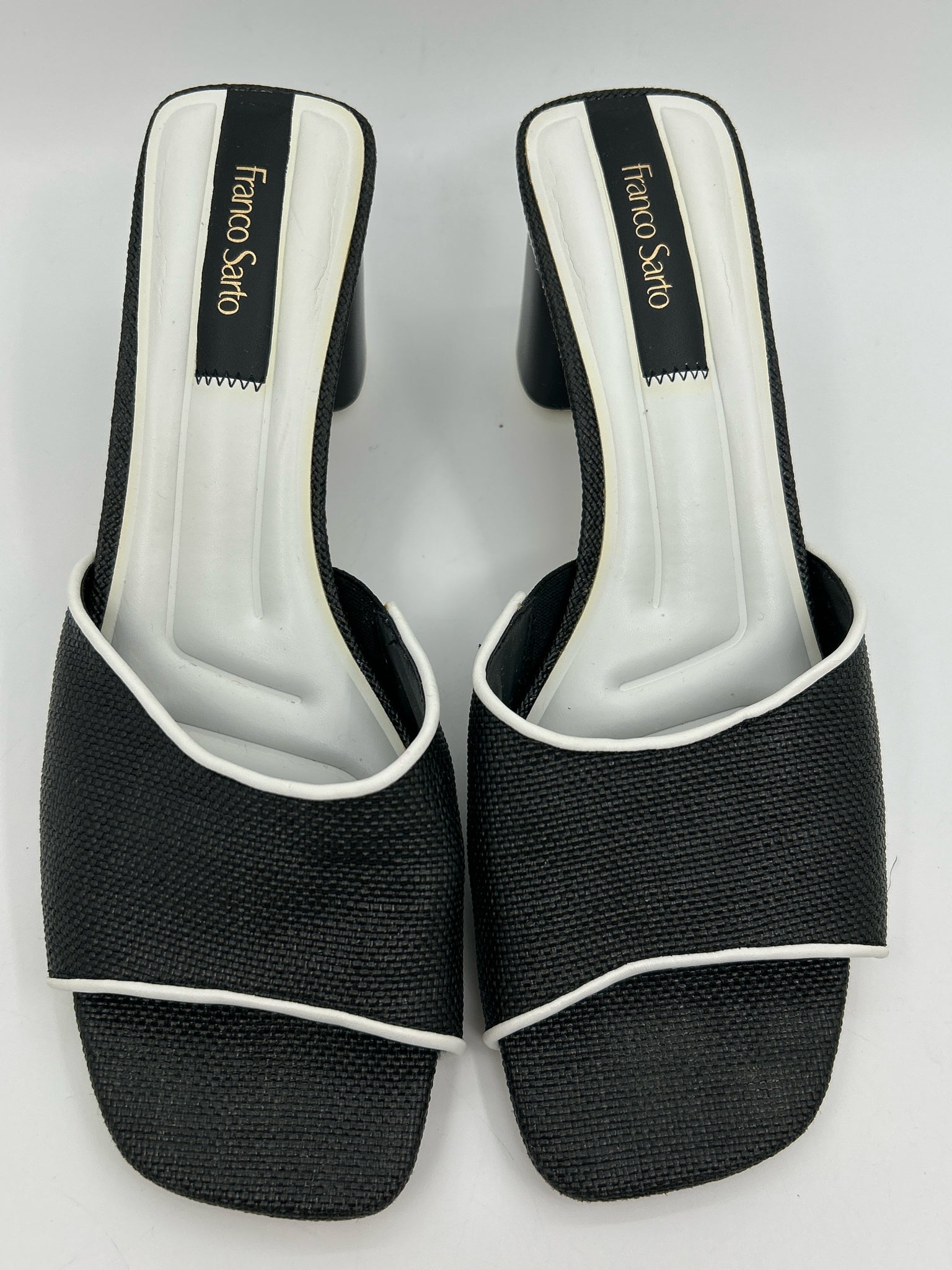 FRANCO SARTO Size 11 Black & White Women Pumps