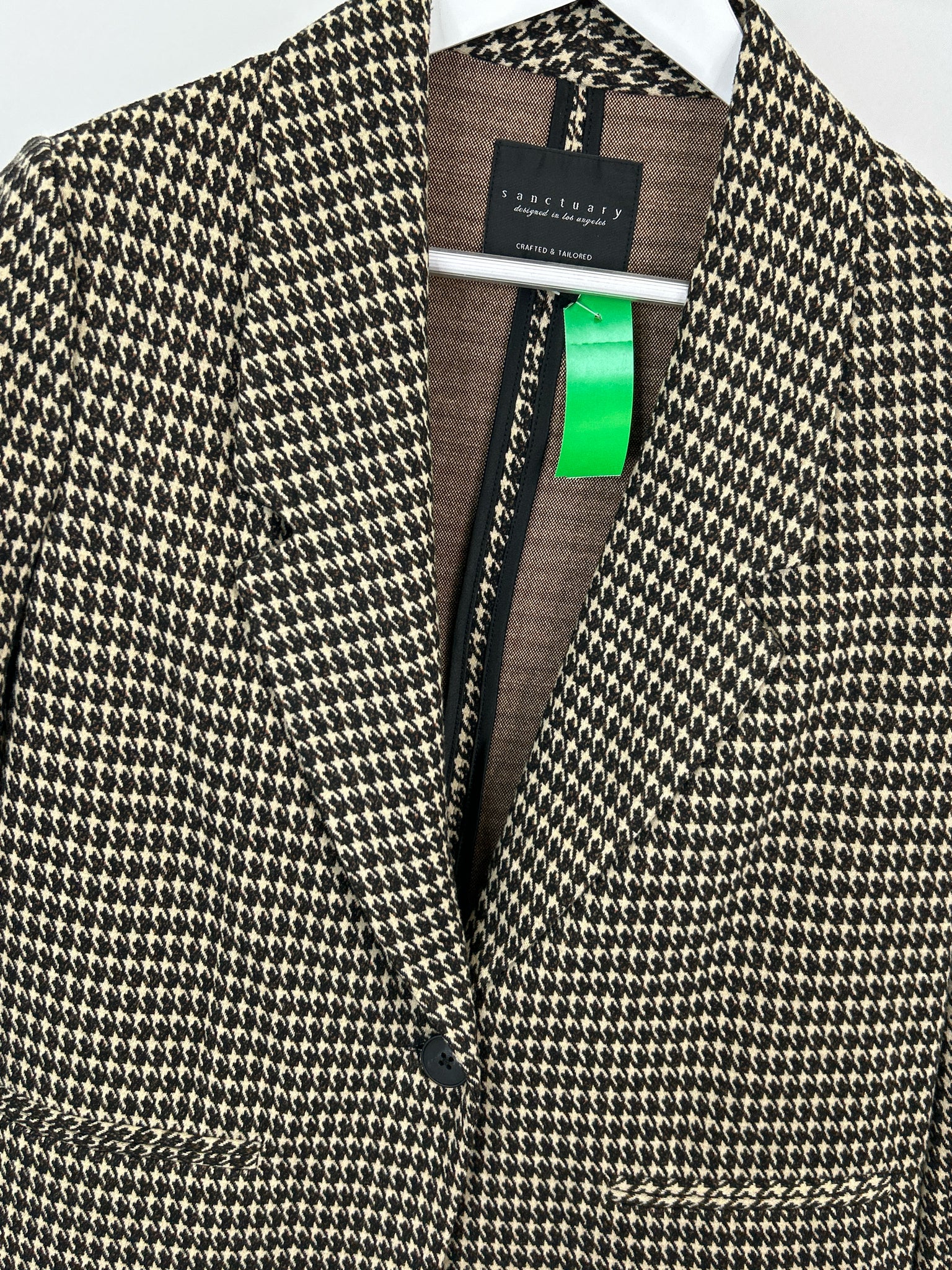 SANCTUARY Size M Brown Plaid Women Jacket