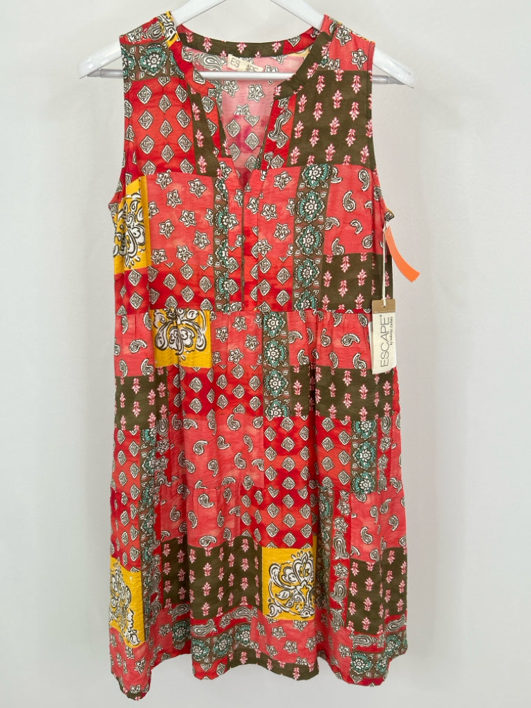 Escape by Habitat Clothes Size S Coral Print Women's Dress