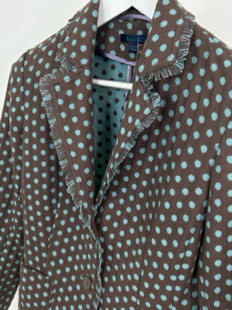 BODEN Women Size S TEAL AND BROWN Blazer