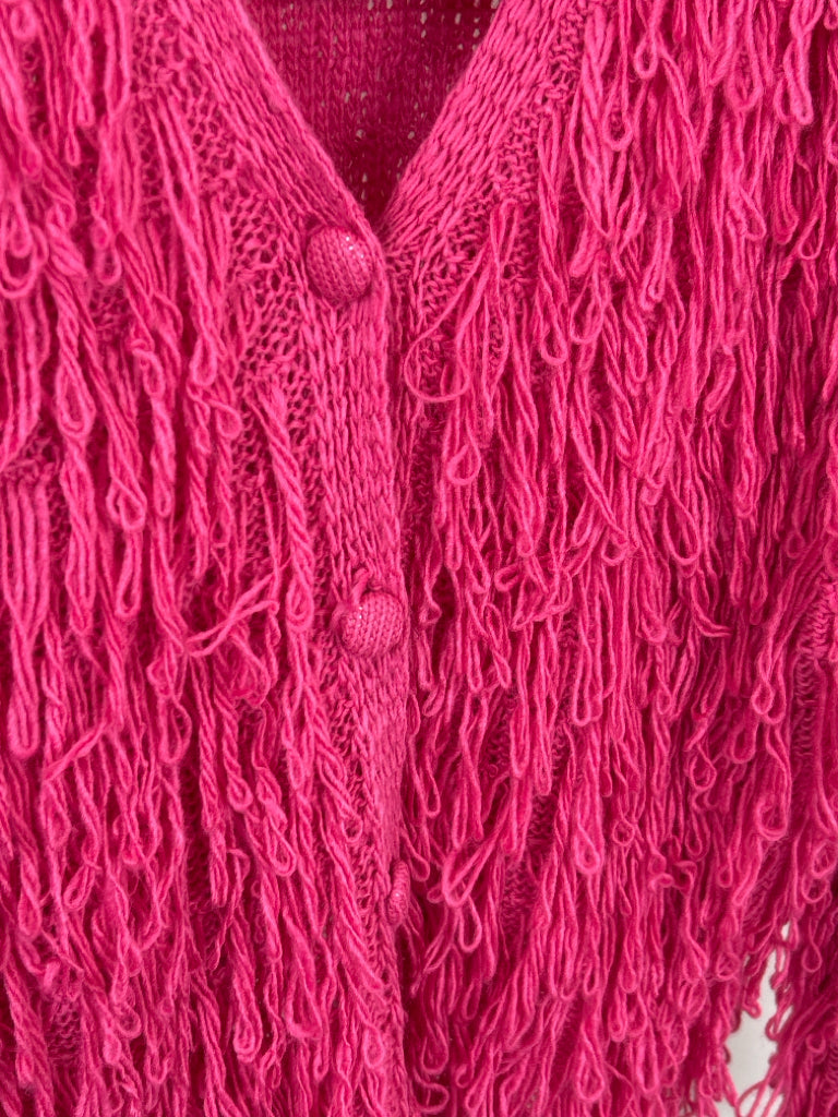 ETHYL Women Size M Hot Pink Cardigan