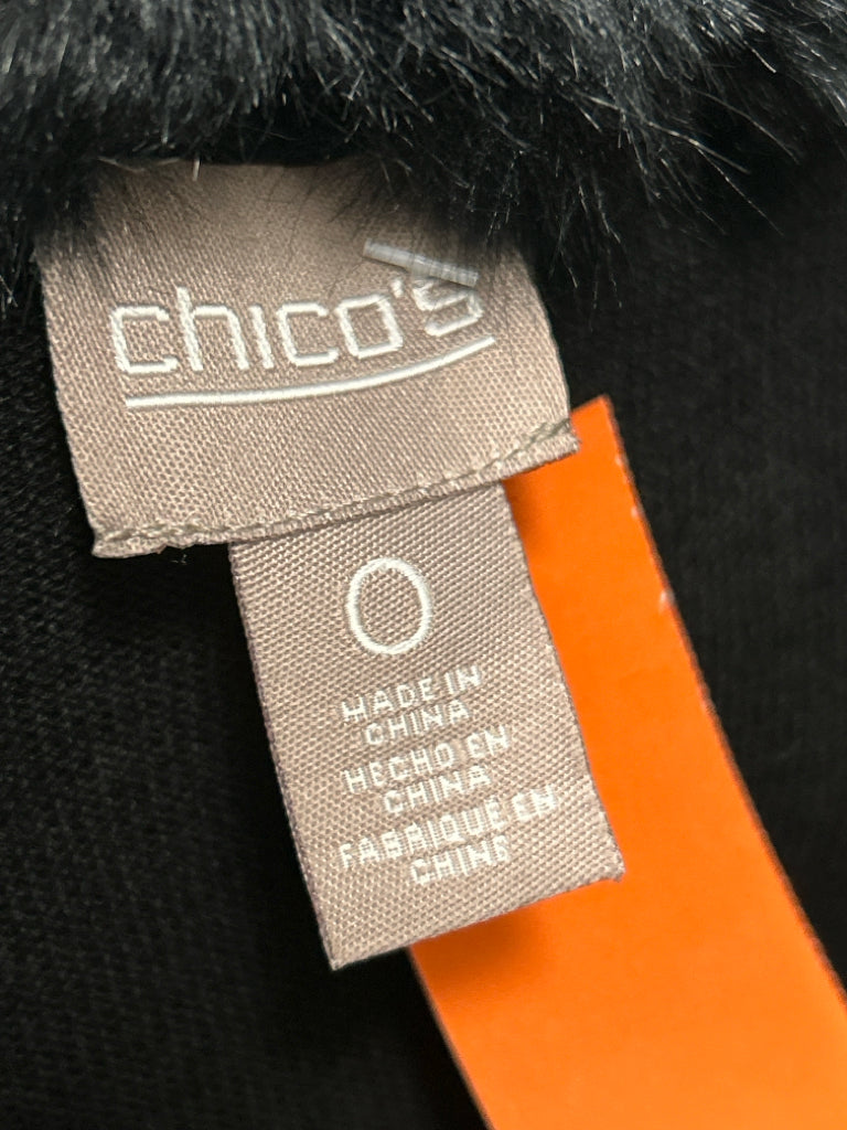 CHICO'S Women Size 4 Black Cardigan