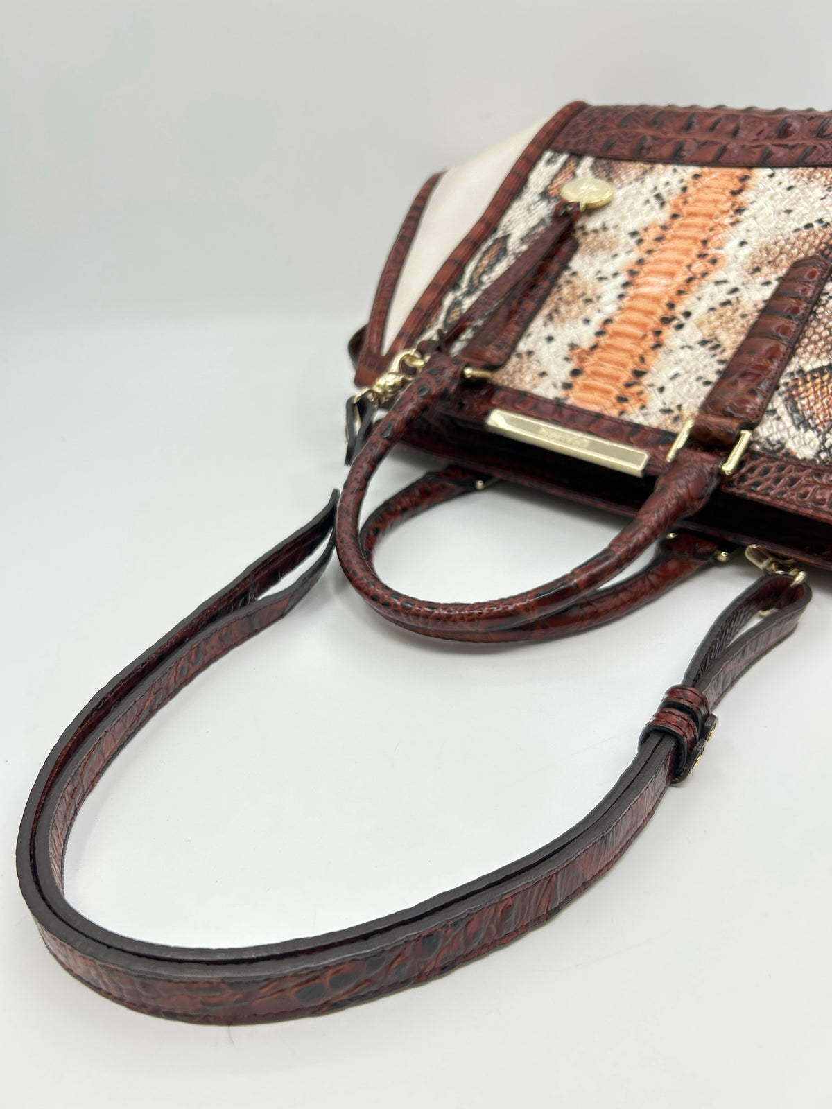 BRAHMIN IVORY AND BROWN Women Purse