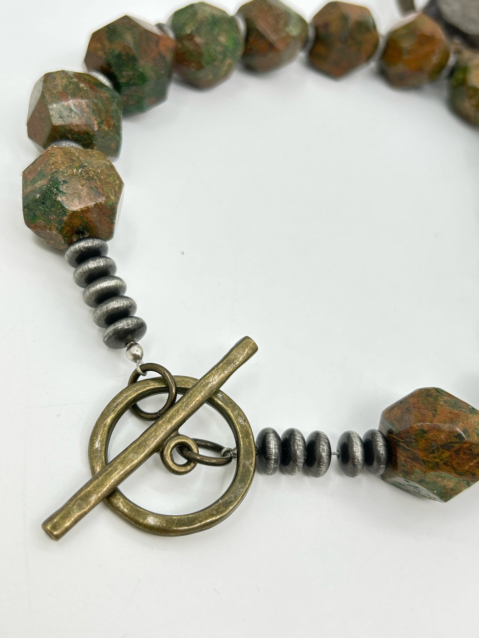 ART BY AMY Green & Rust Necklace