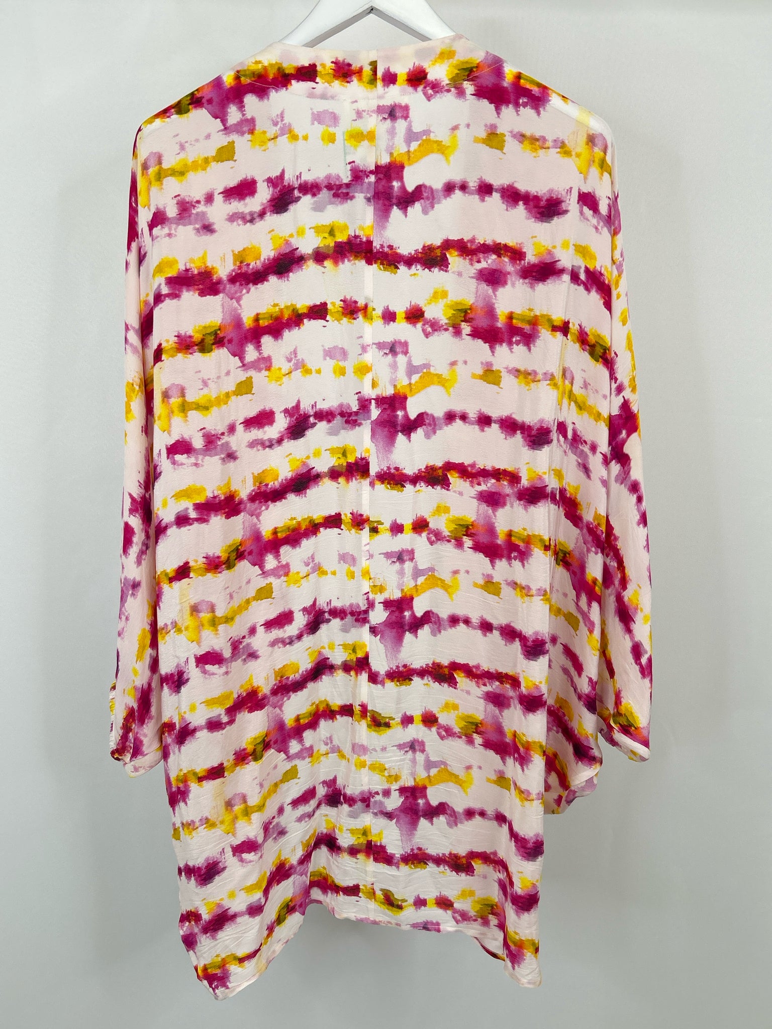 ANTHROPOLOGIE Size One Size Pink and Yellow Women Kimono