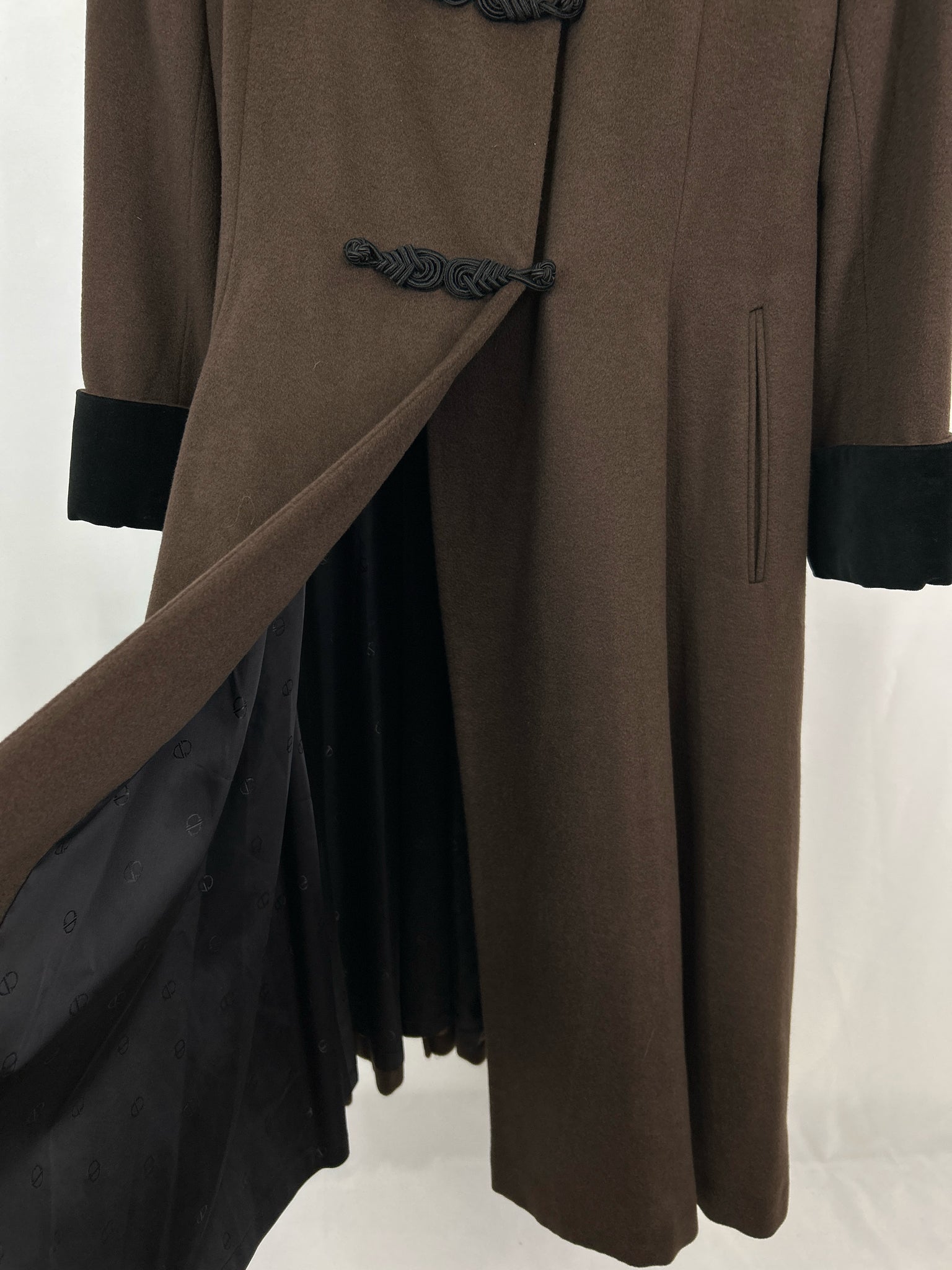 CHRISTIAN DIOR Size 8 Brown and Black Women Coat