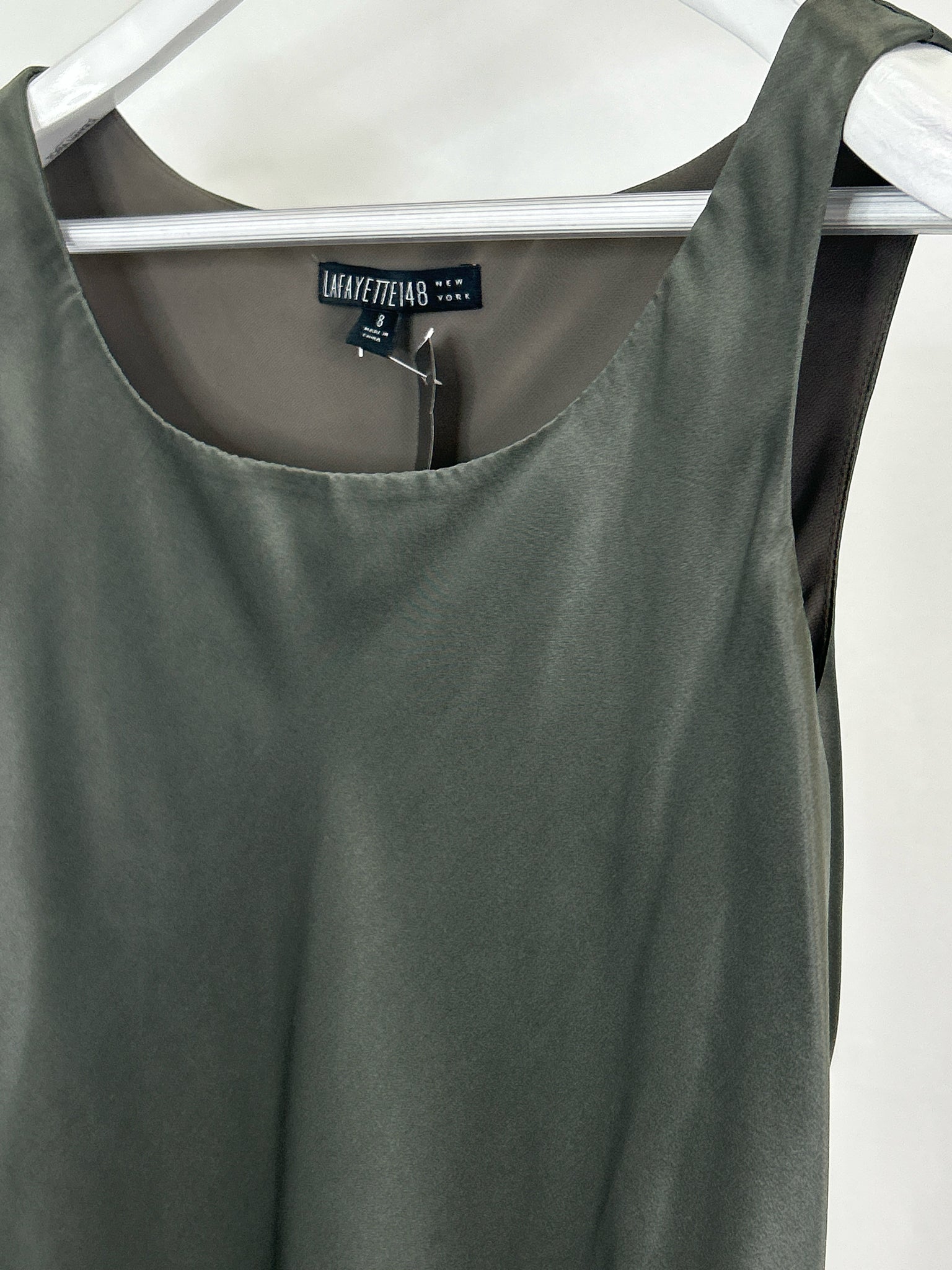 LAFAYETTE 148 Size 8 Grey Women Tank Top