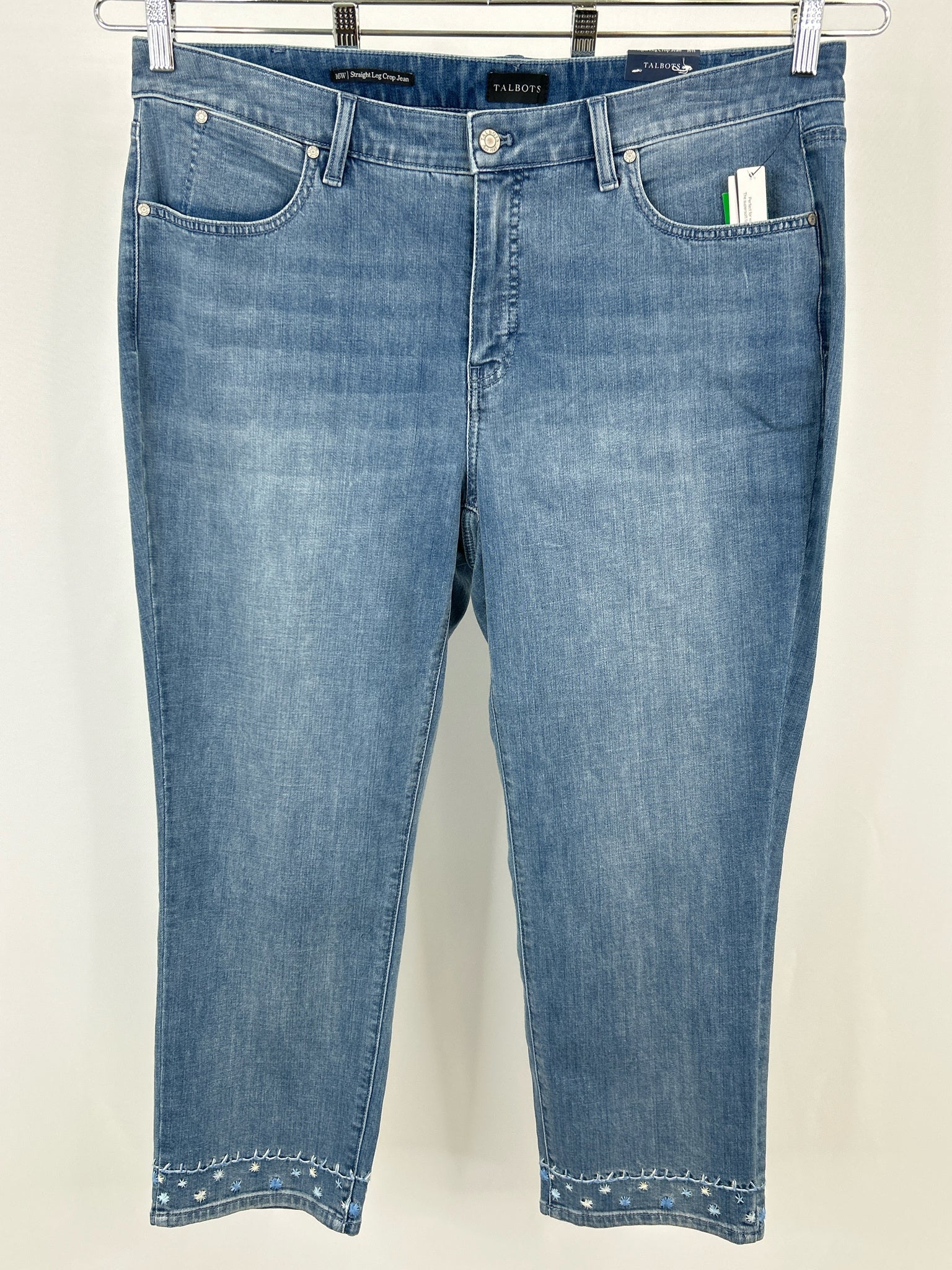 TALBOTS Size 16W Blue Denim Jeans NWT