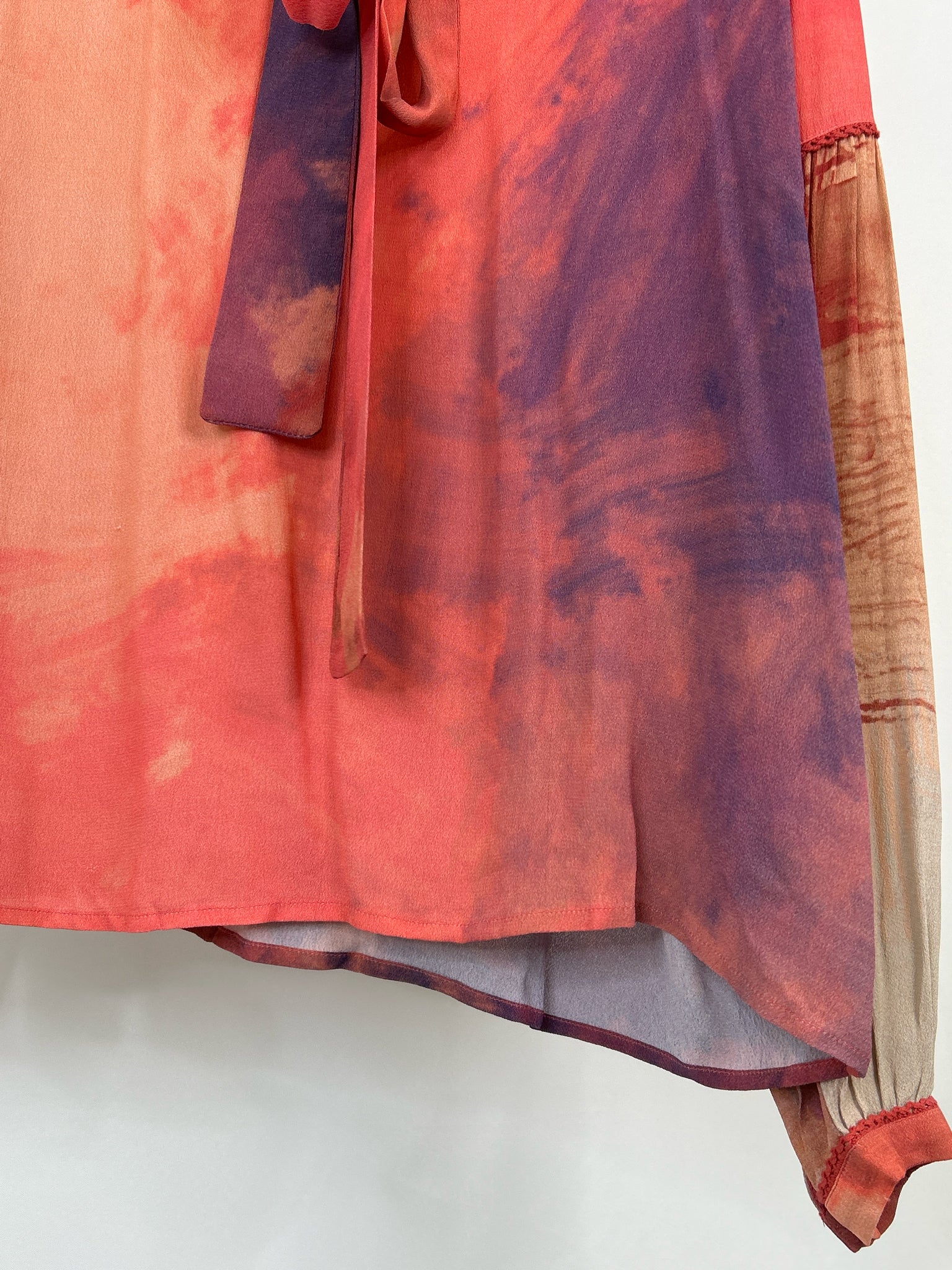 BL^NK LONDON Size L Coral and Purple Women Blouse