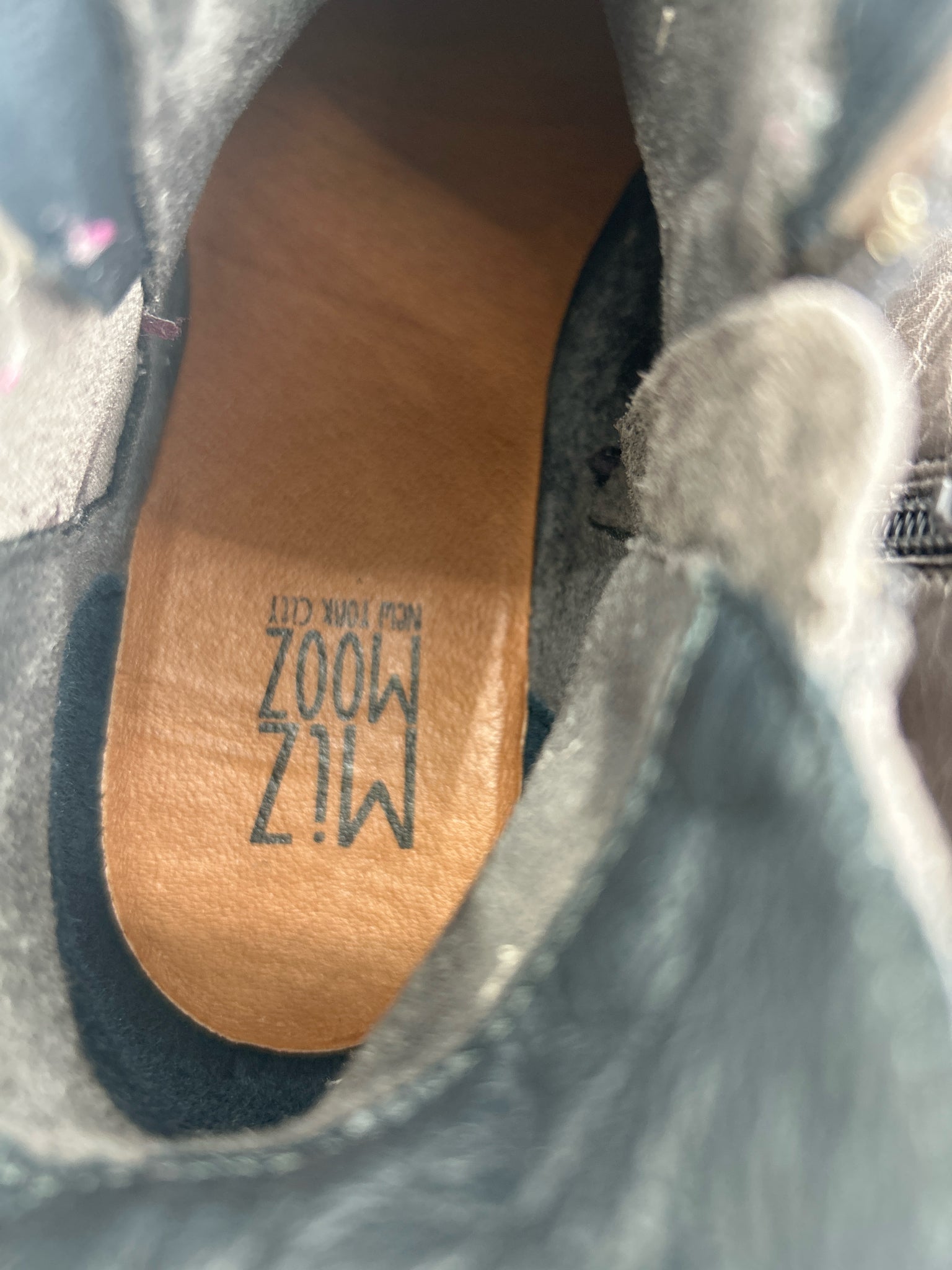 MIZ MOOZ Size 37 Dark Gray Women Booties