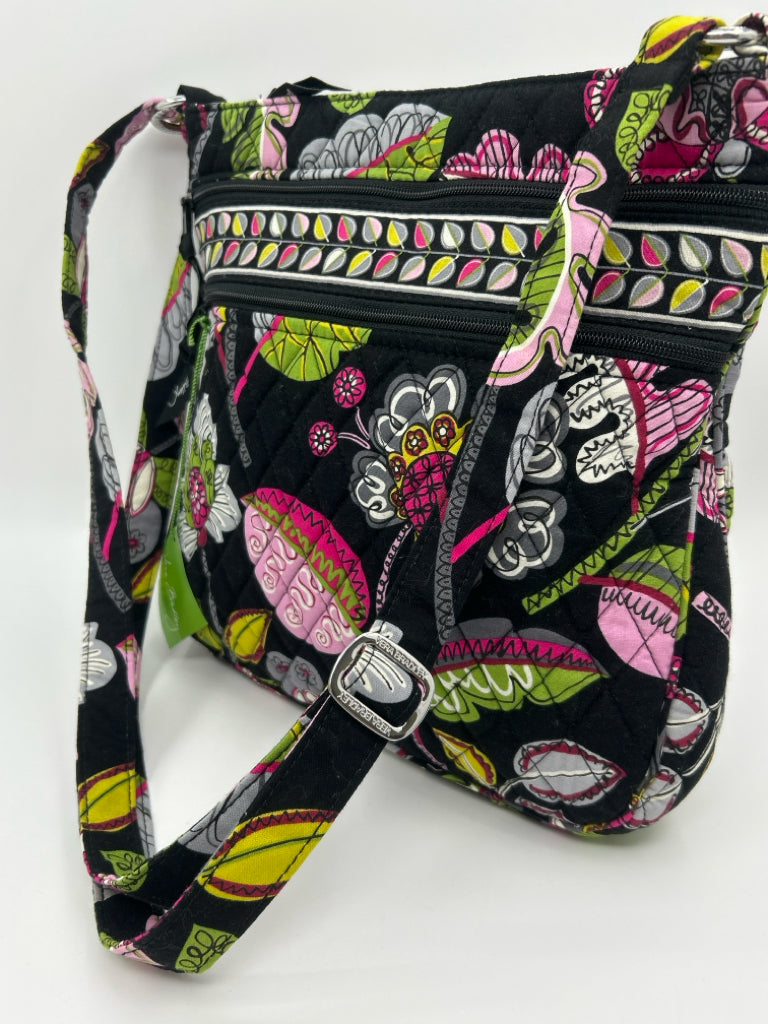 VERA BRADLEY Black Floral Women's Purse