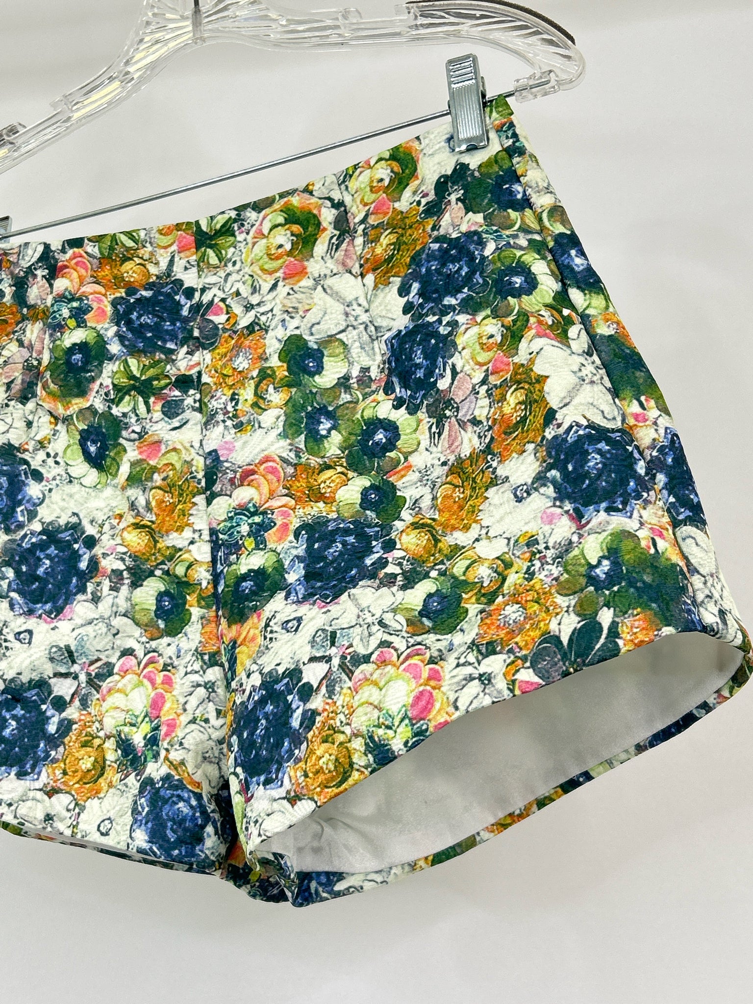 Nichole Lynne Size S Green Floral Women 2-Piece w/shorts