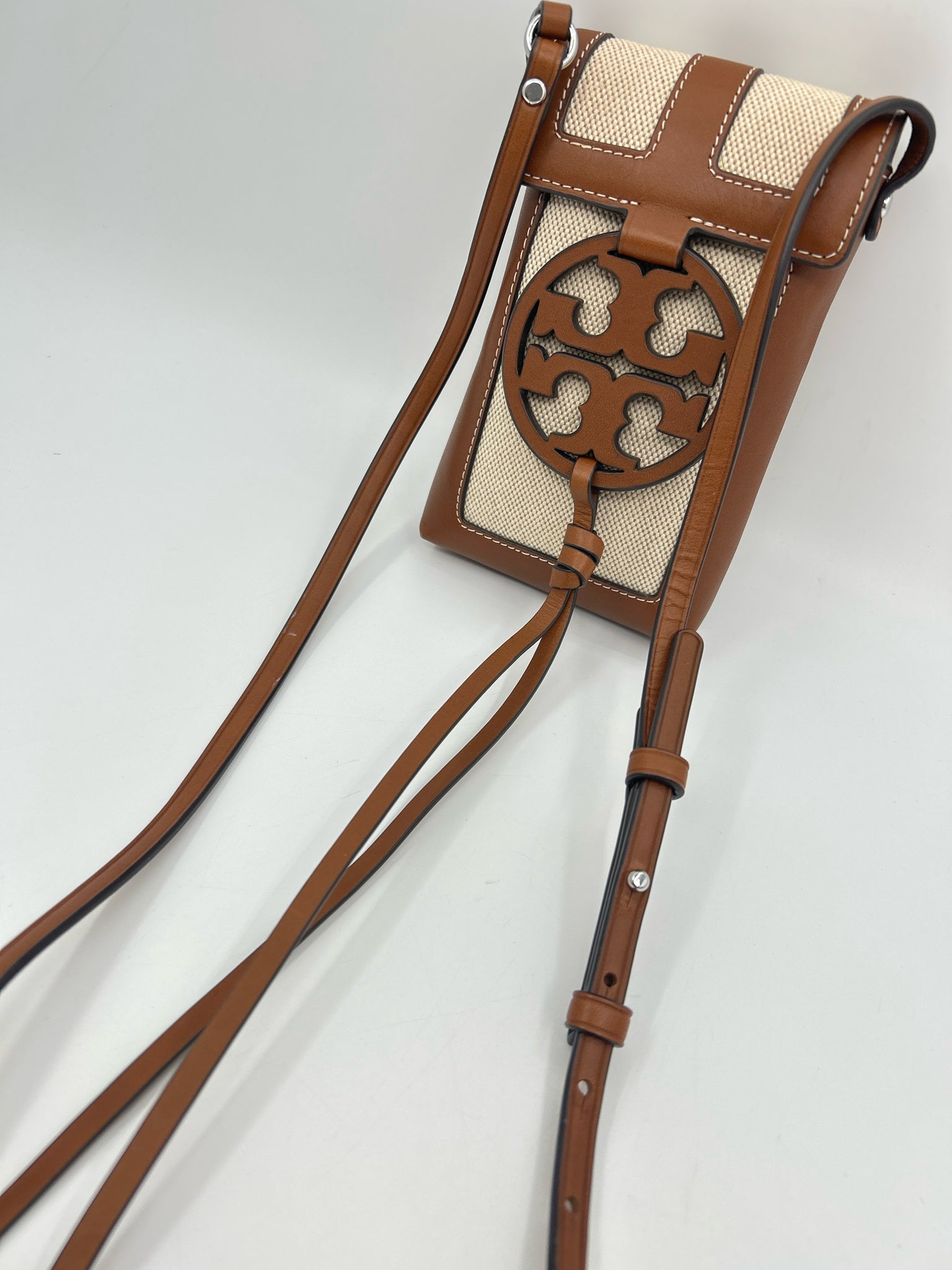 TORY BURCH Canvas and Tan Women Purse